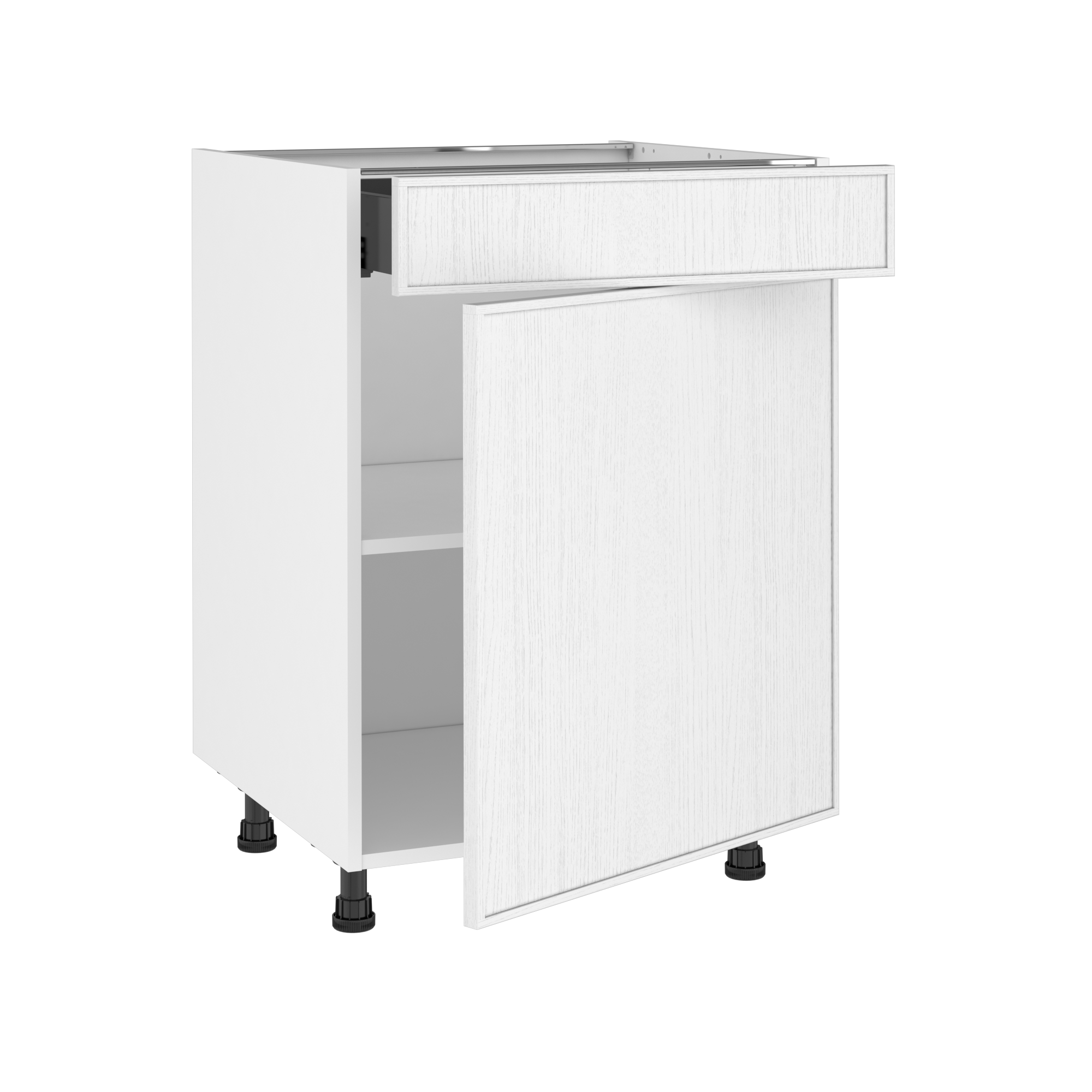 Meuble Bas De Cuisine Malm Blanc Porte Et Tiroir H X L Leroy