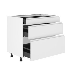Meuble bas de cuisine Tokyo blanc mat 3 tiroirs H77 x l90 Leroy Merlin Les bons plans des petits projets avant l'été