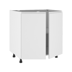 Meuble bas de cuisine Tokyo blanc mat 2 portes H77 x l80