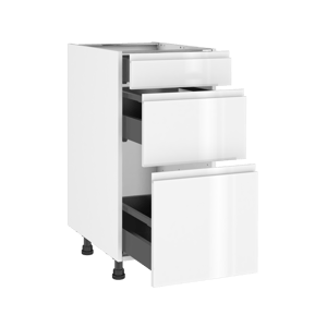 Meuble bas de cuisine Tokyo blanc 3 tiroirs H77 x l40 Leroy Merlin Les bons plans des petits projets avant l'été
