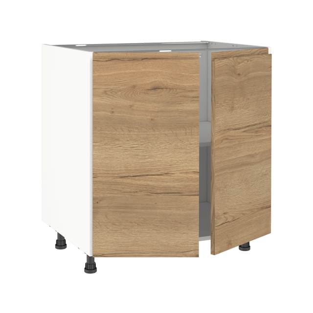Meuble bas de cuisine Tokyo chêne 2 portes H87 x l80