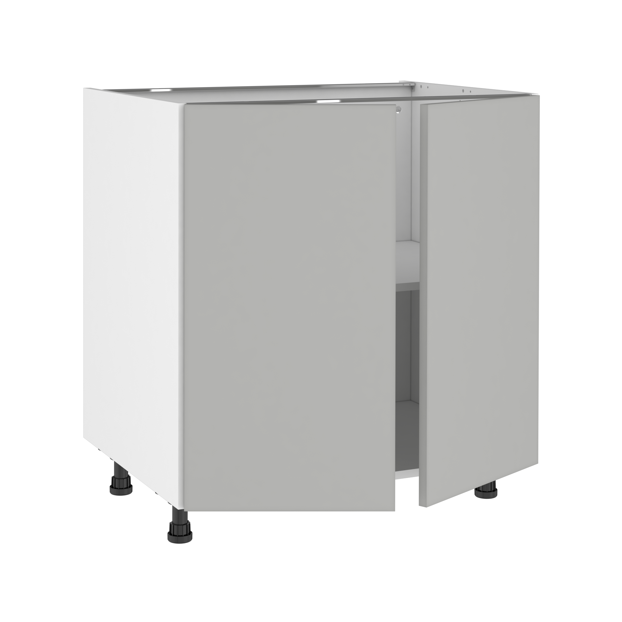 Szafka kuchenna kompletna Vienne 80 cm szary Delinia iD