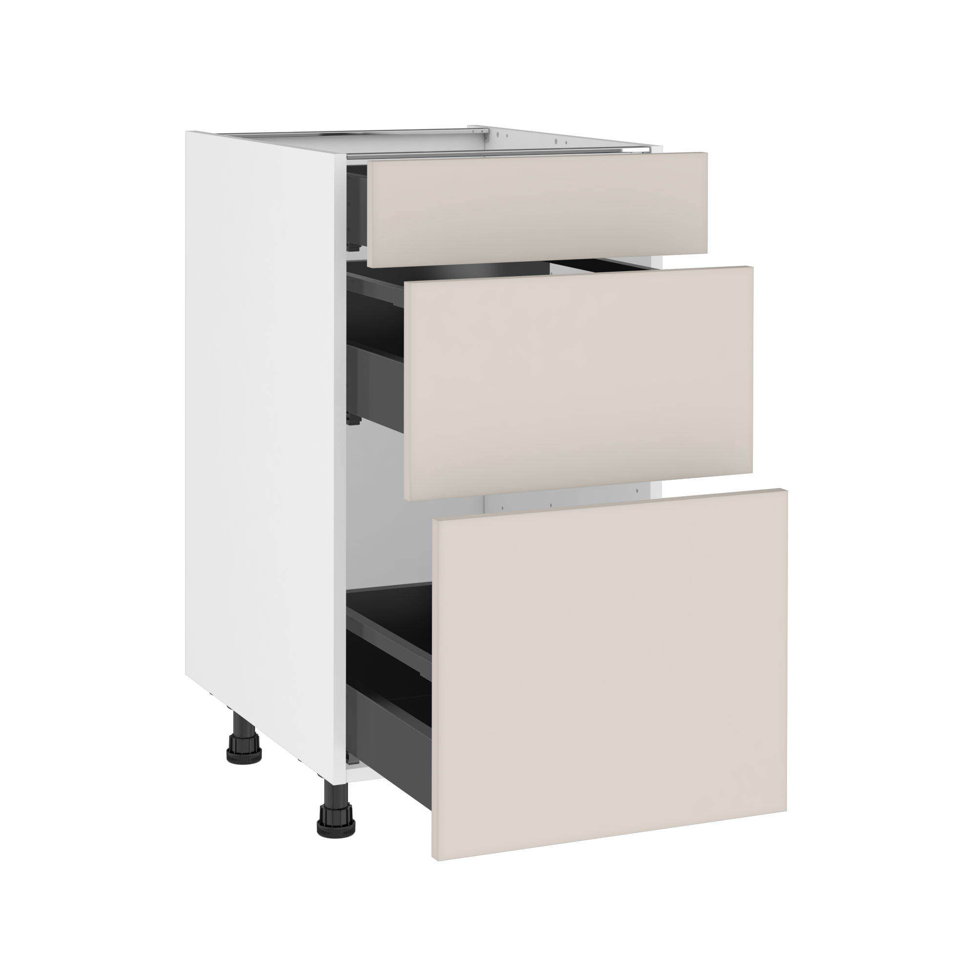 Szafka kuchenna kompletna Vienne 45 cm len 3 szuflady Delinia iD