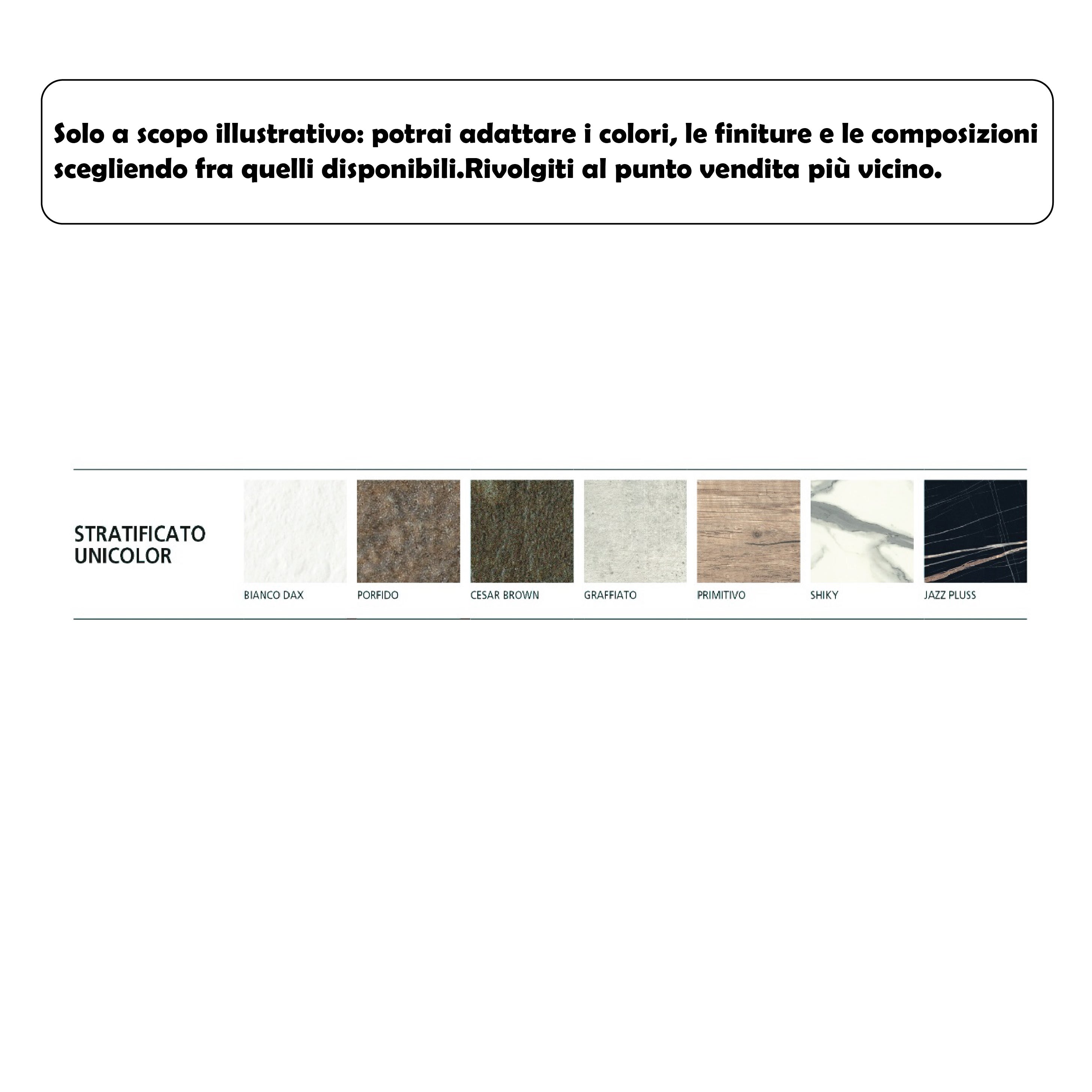 Top per lavabo Strat L 140 x H 12 x P 50.5 cm colore su ordinazione stratificato, disponibile su misura - 2