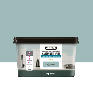 Peinture carrelage, meuble, crédence celadon 4 satin LUXENS Cuisine et bain 2l