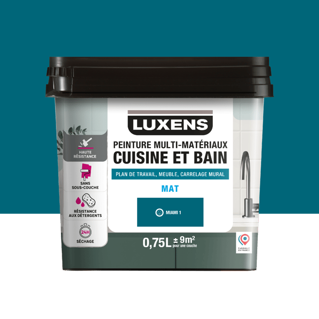 Peinture carrelage, meuble, crédence miami 1 mat LUXENS Cuisine et bain 0.75L