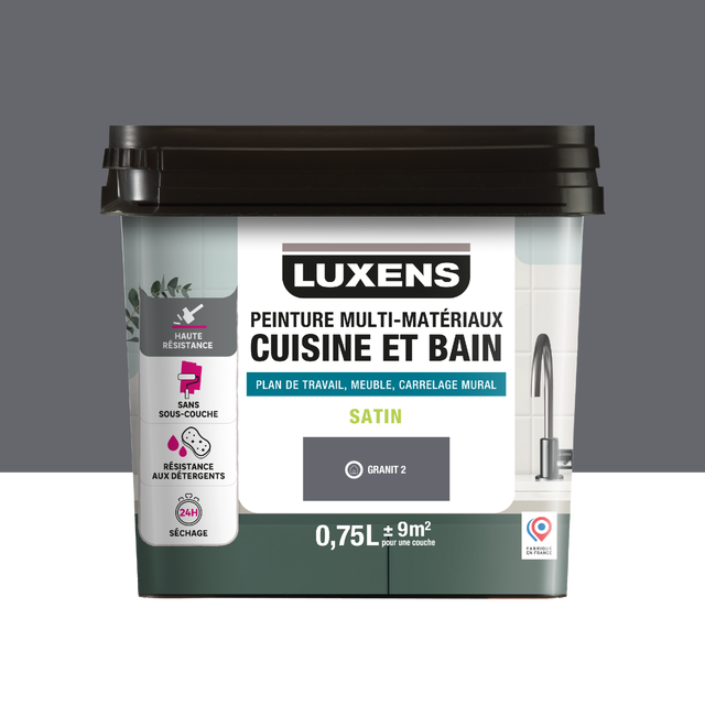 Peinture carrelage, meuble, crédence granit 2 satin LUXENS Cuisine et bain 0.75l