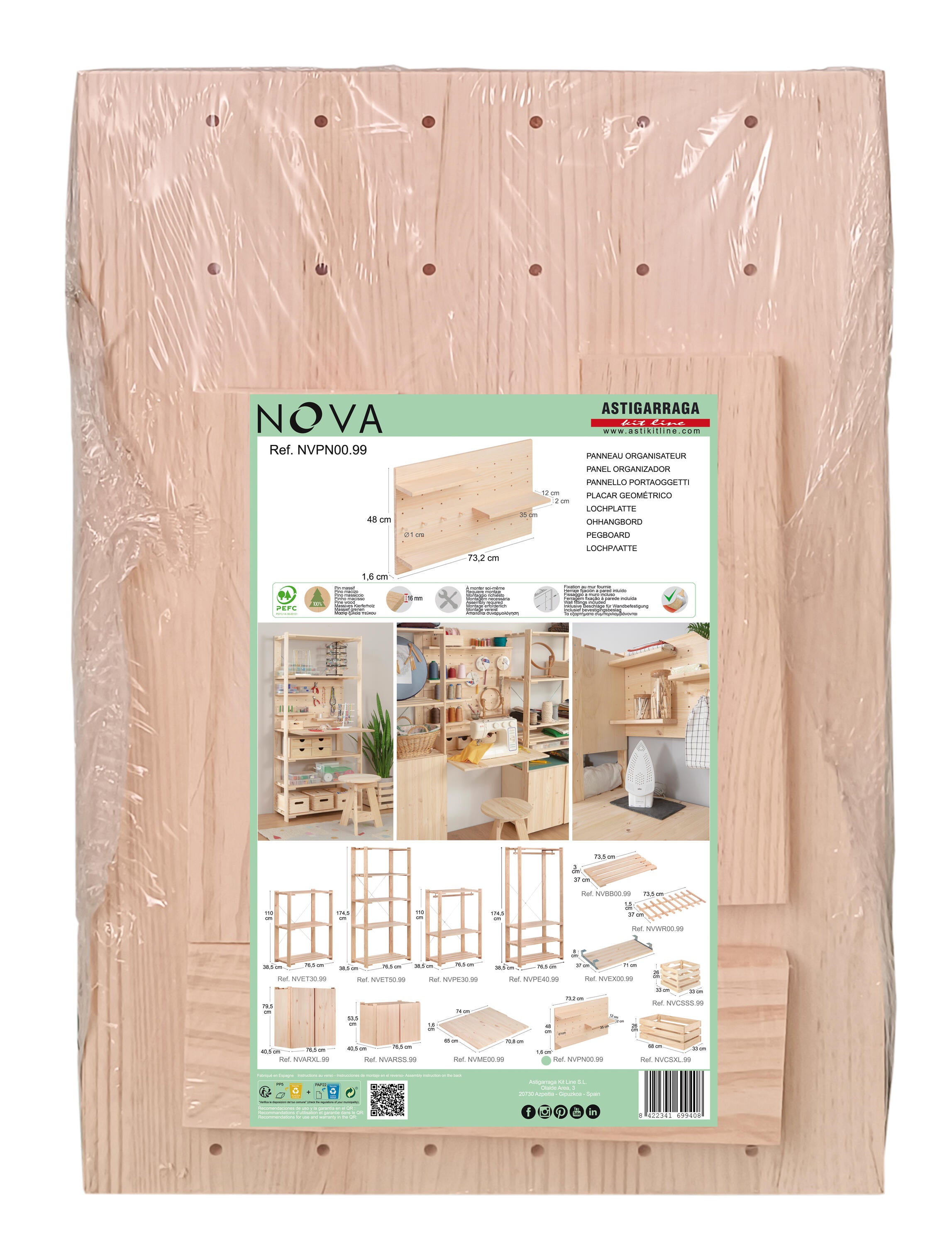 Painel organização de ferramentas 73,2x48 cm Nova - 8