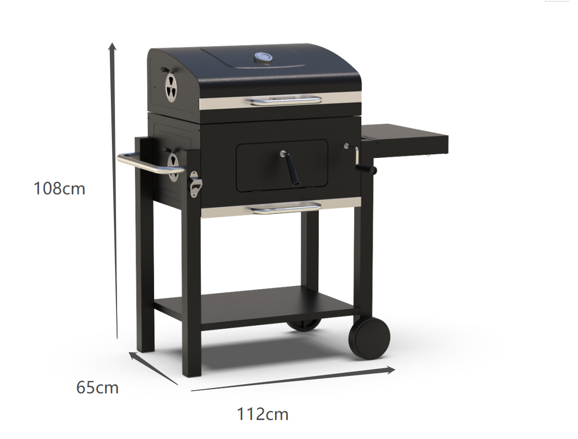 Barbecue a carvão 61x46 cm preto Naterial Centaurus - 10