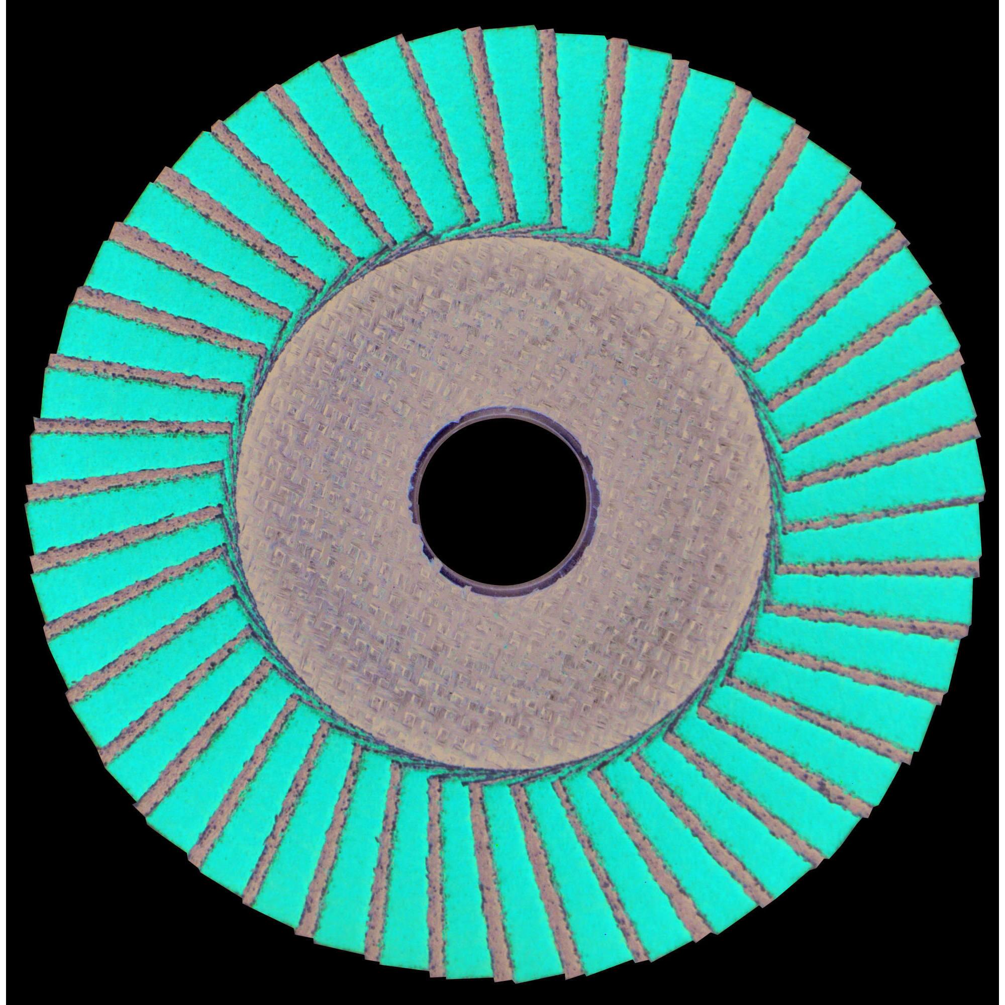 Disque lamelles en céramique pour inox, Diam.125 mm Grain 60 TIVOLY - 2