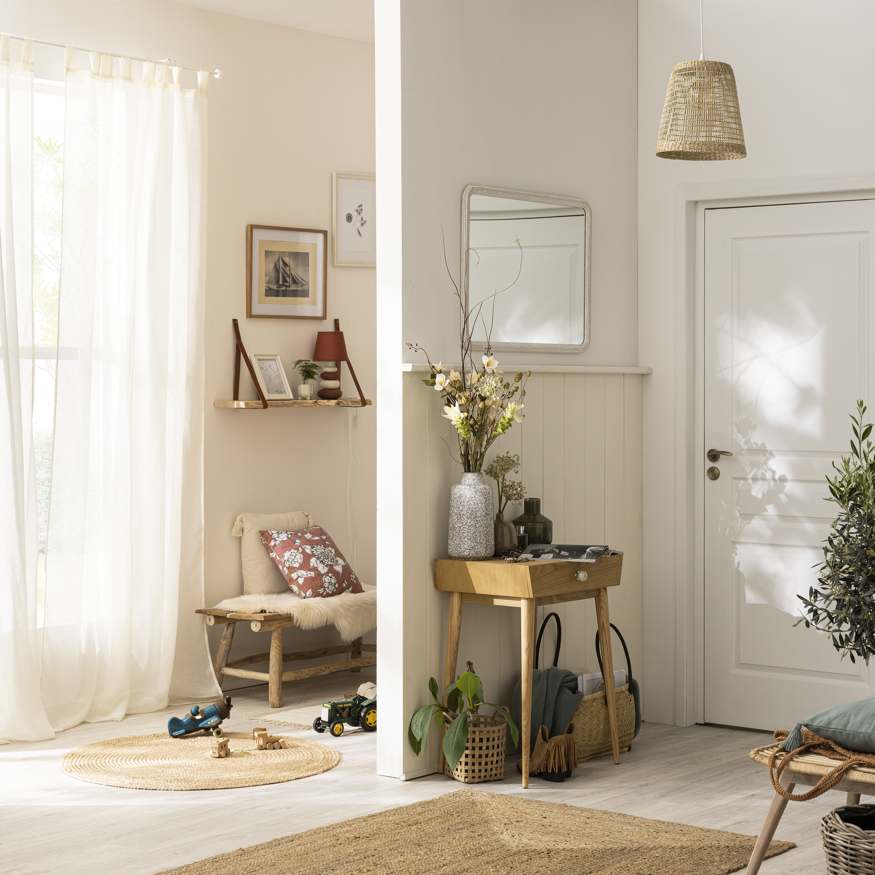 Lustro Charm Used białe 60 x 80 cm Inspire - 9