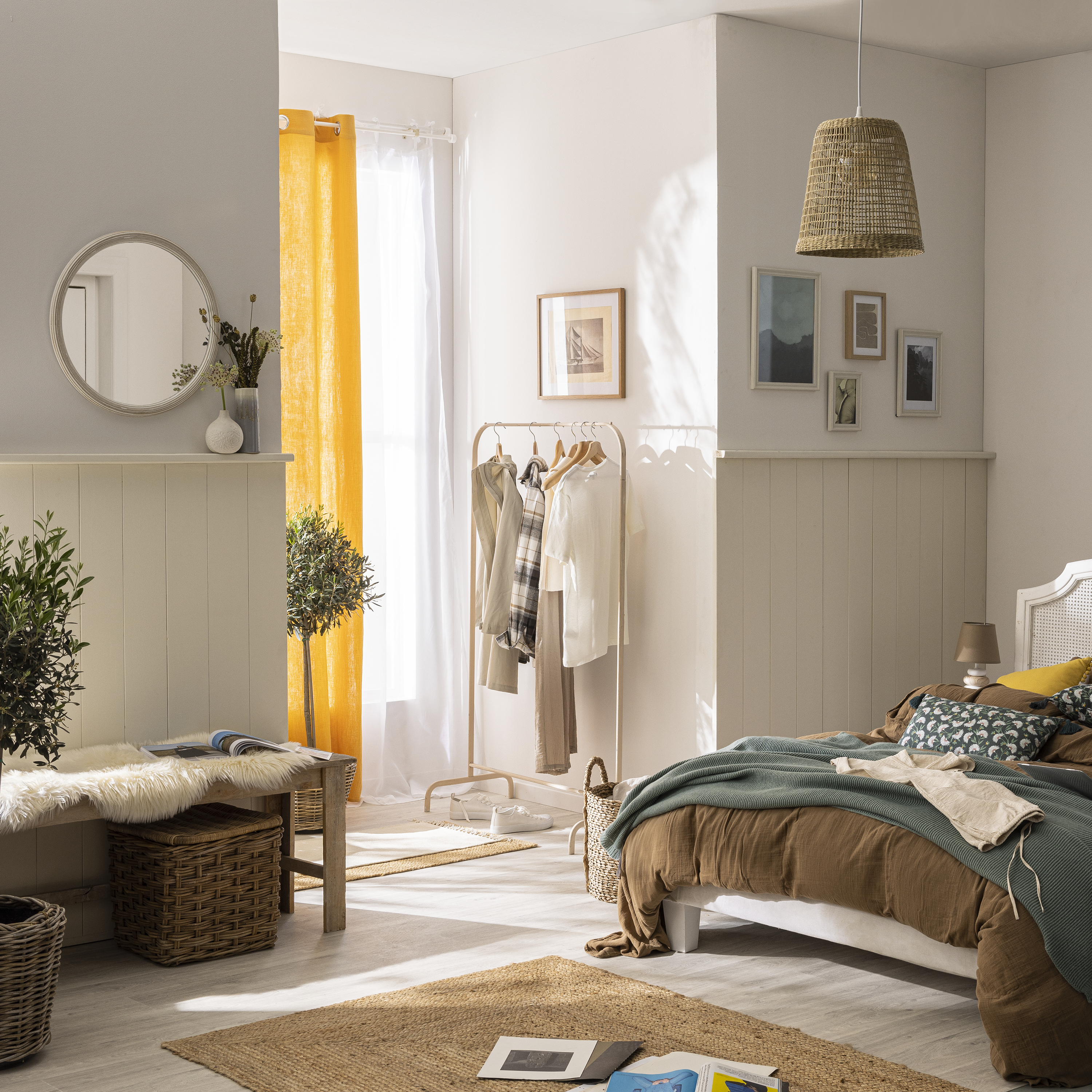 Tenda INSPIRE Suzan jane 4 giallo, occhiello 140x280 cm - 11