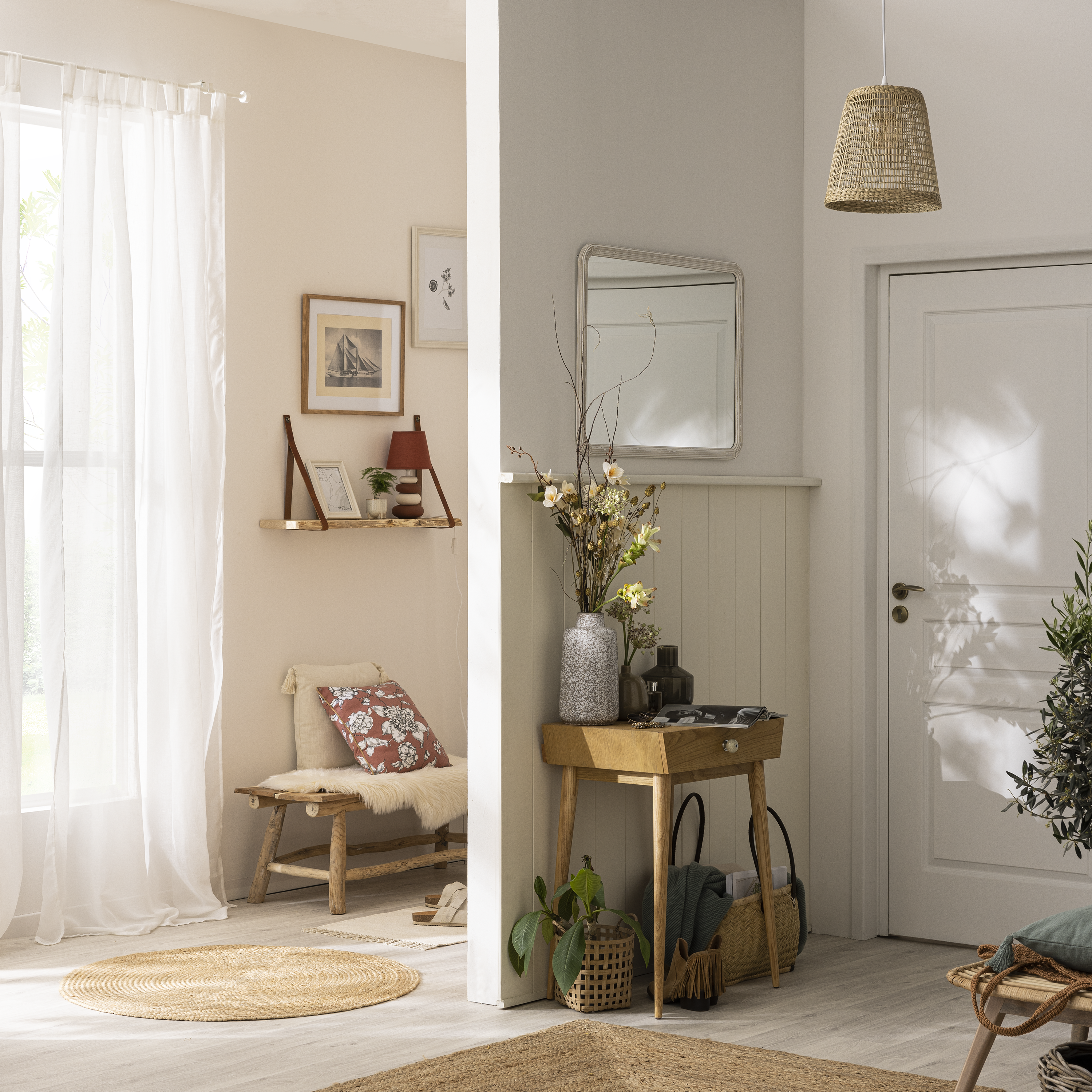 Lustro Charm Used białe 60 x 80 cm Inspire - 8