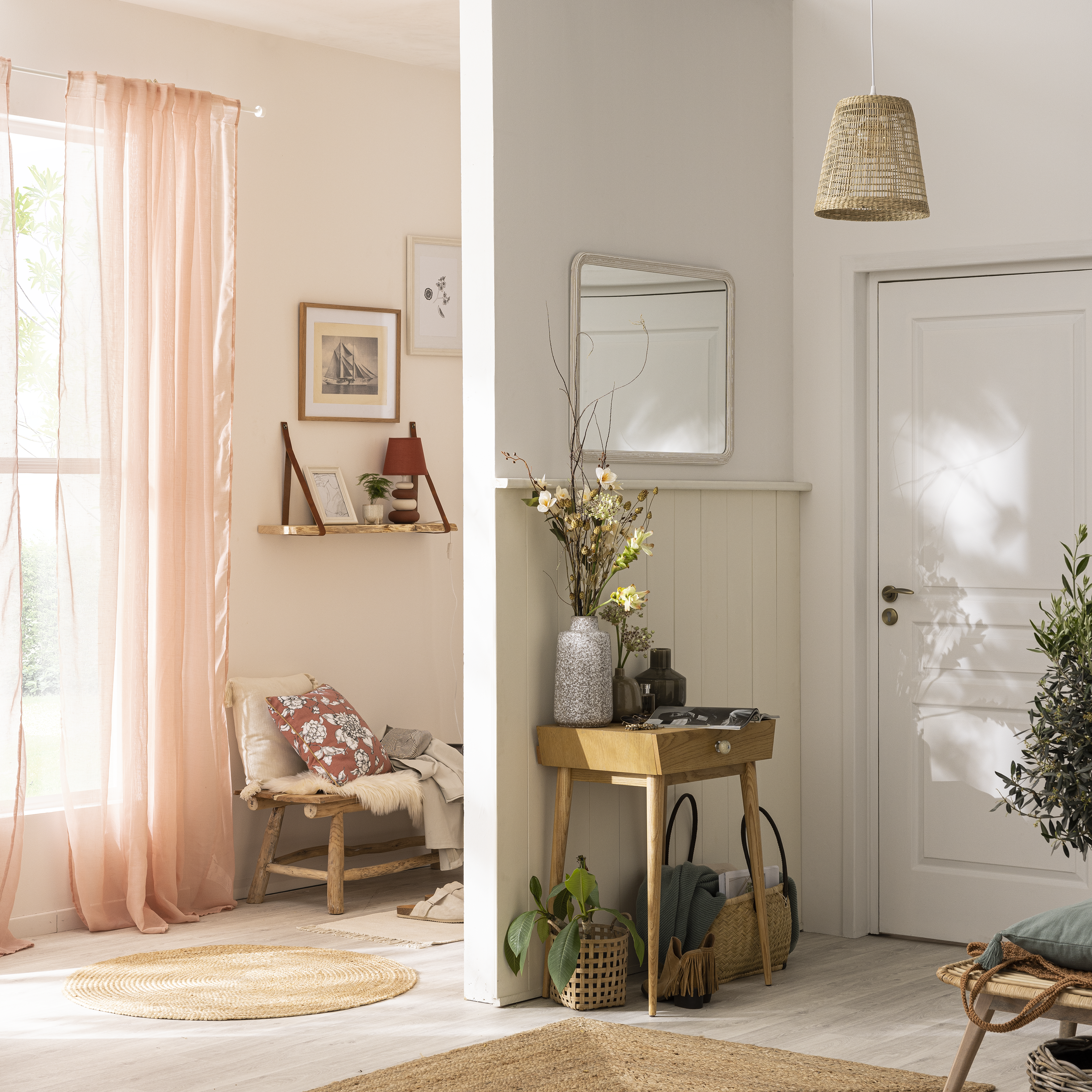 Lustro Charm Used białe 60 x 80 cm Inspire - 7