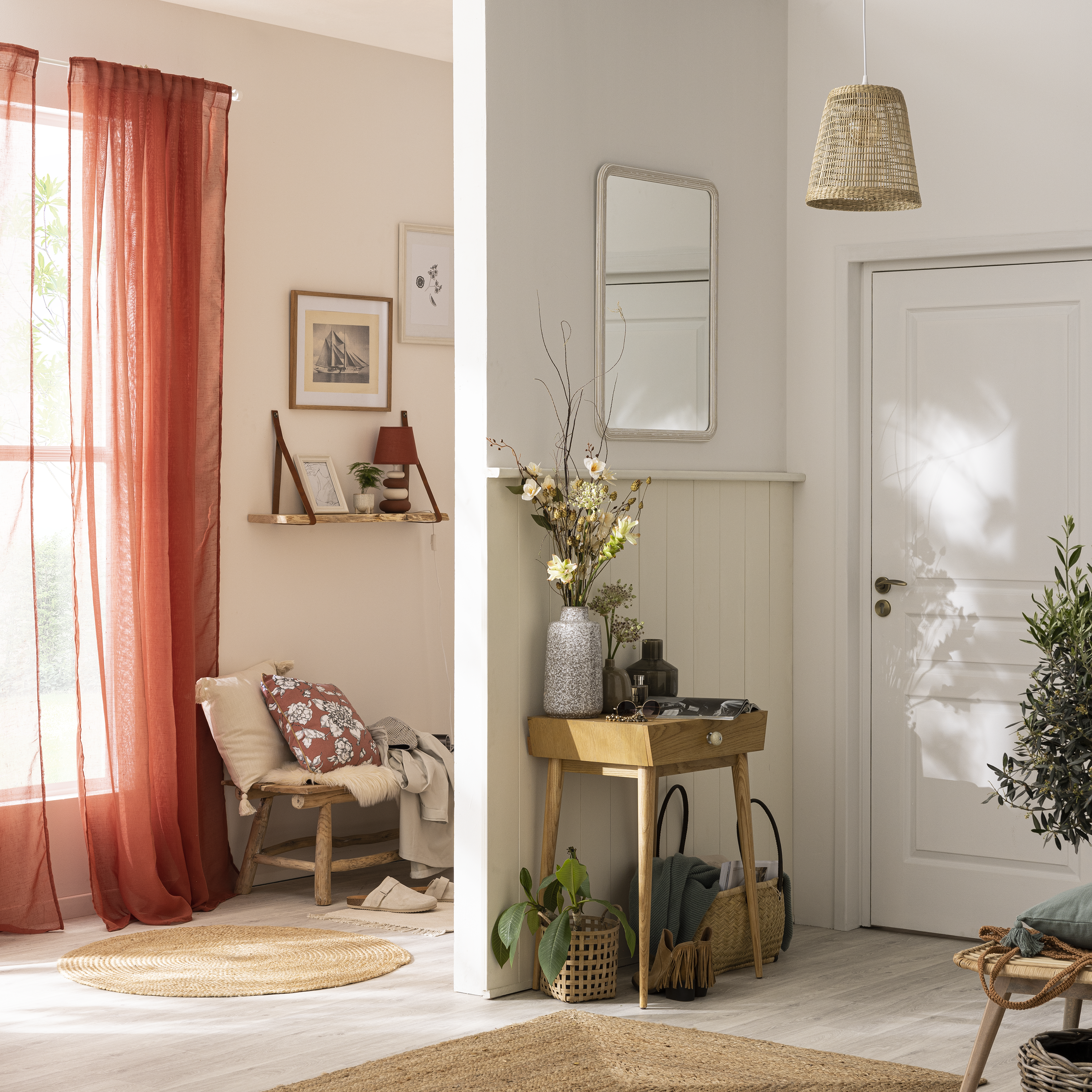 Lustro Charm Used białe 60 x 80 cm Inspire - 6