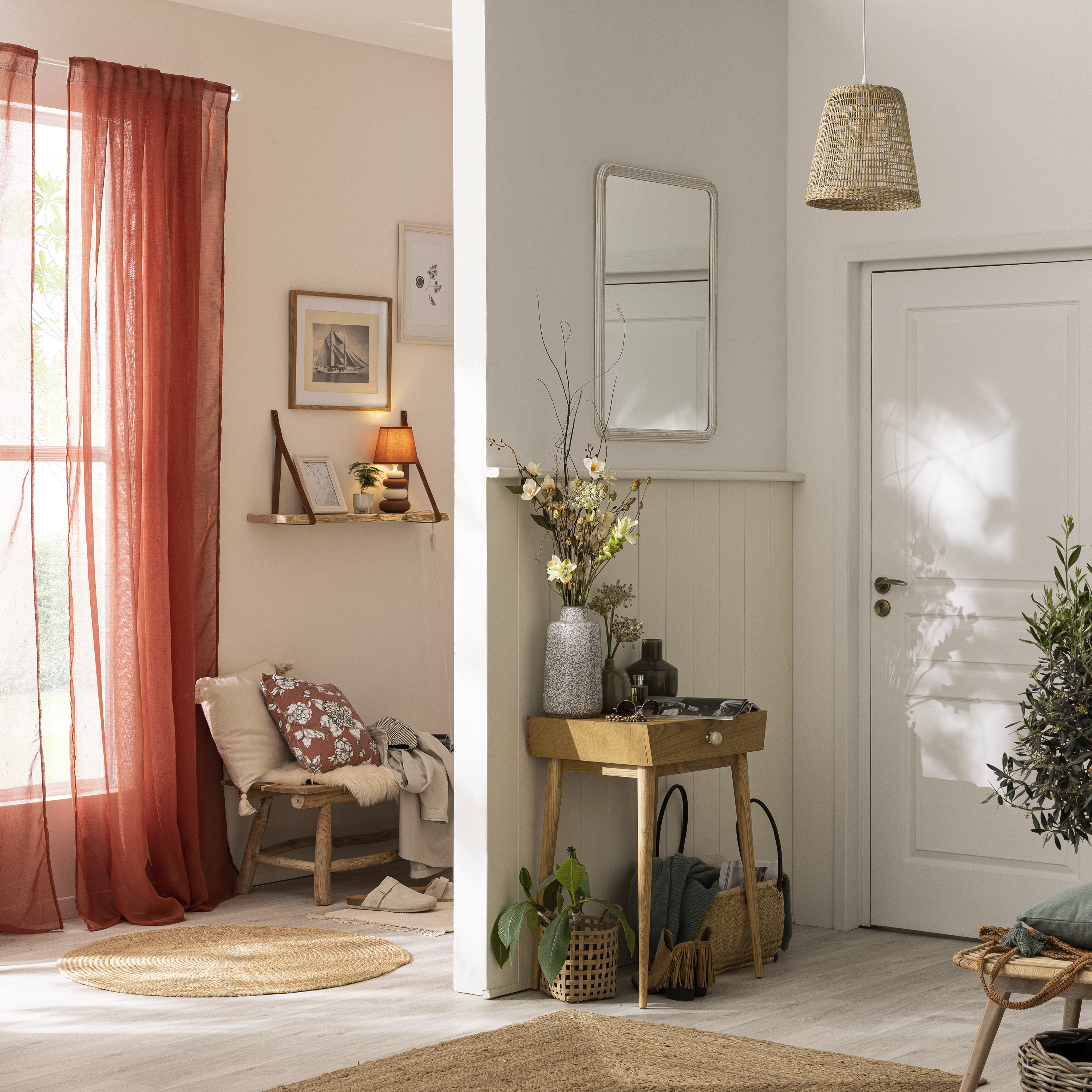 Lustro Charm Used białe 60 x 80 cm Inspire - 5