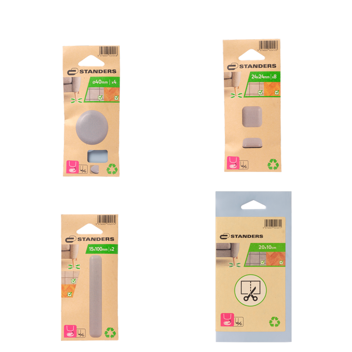 Gamme de patins glisseurs adhésif Standers