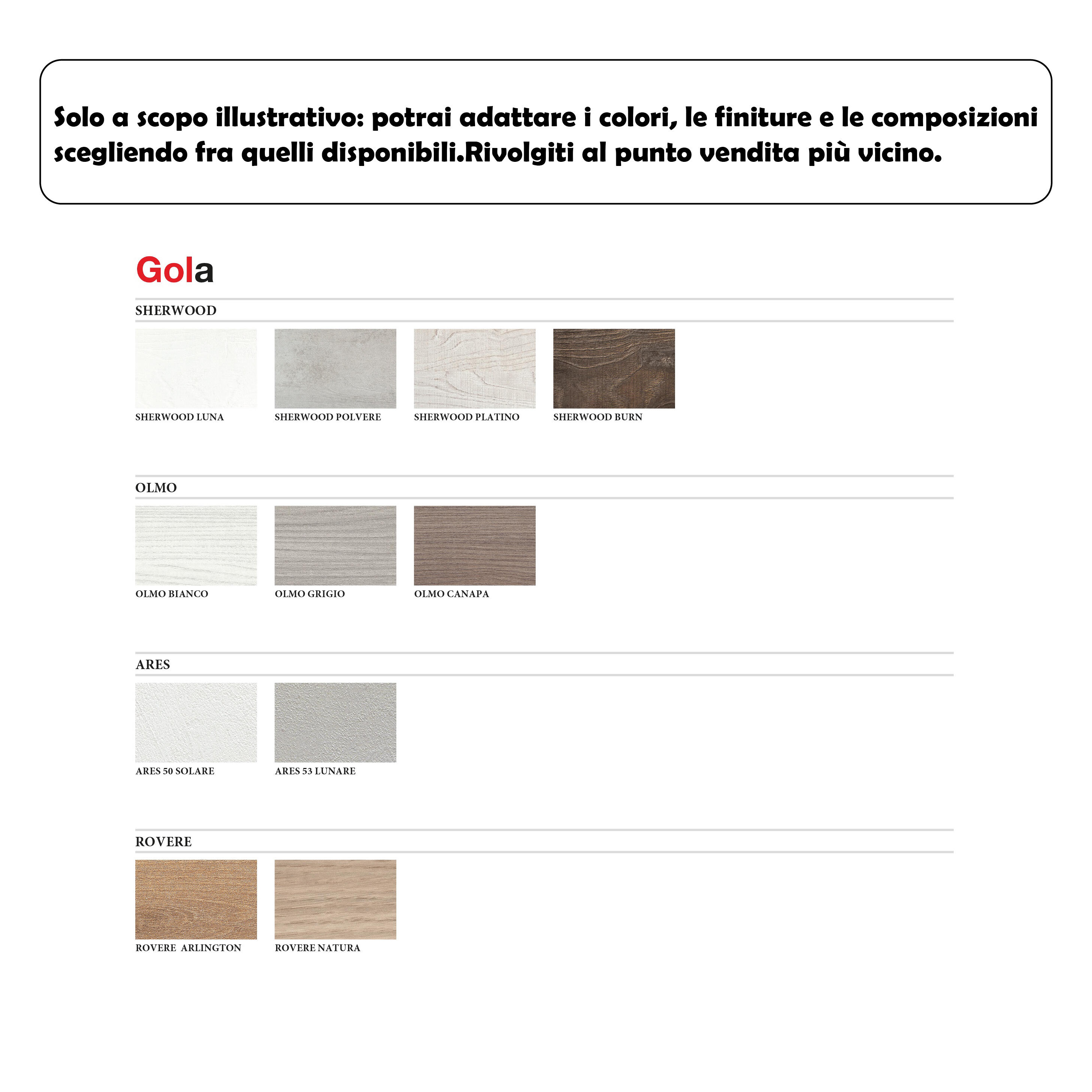 Colonna per mobile bagno Gola 2 ante P 37 x L 25 x H 162 cm colore su ordinazione - 4