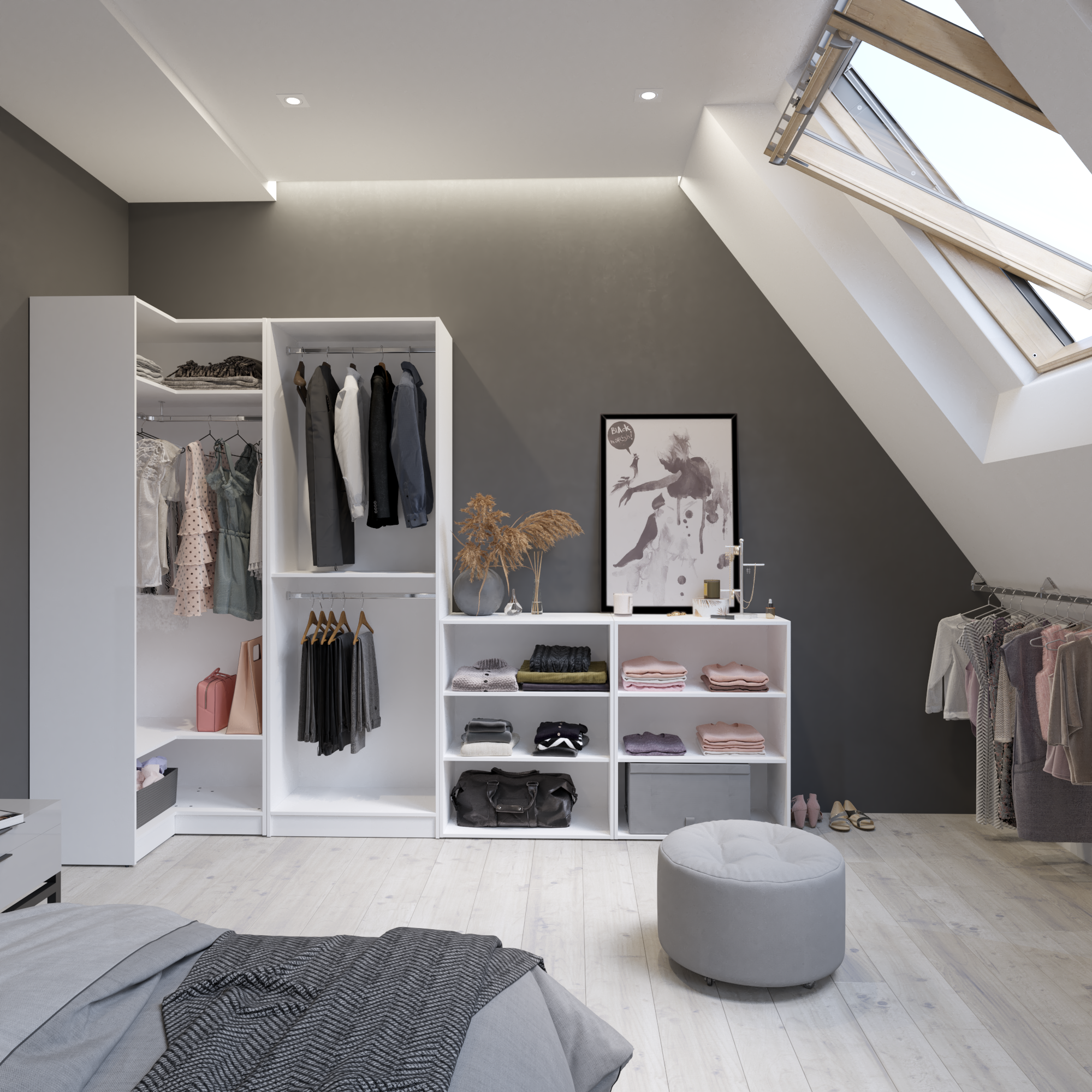 Foco empotrado inspire bama cuadrado blanco