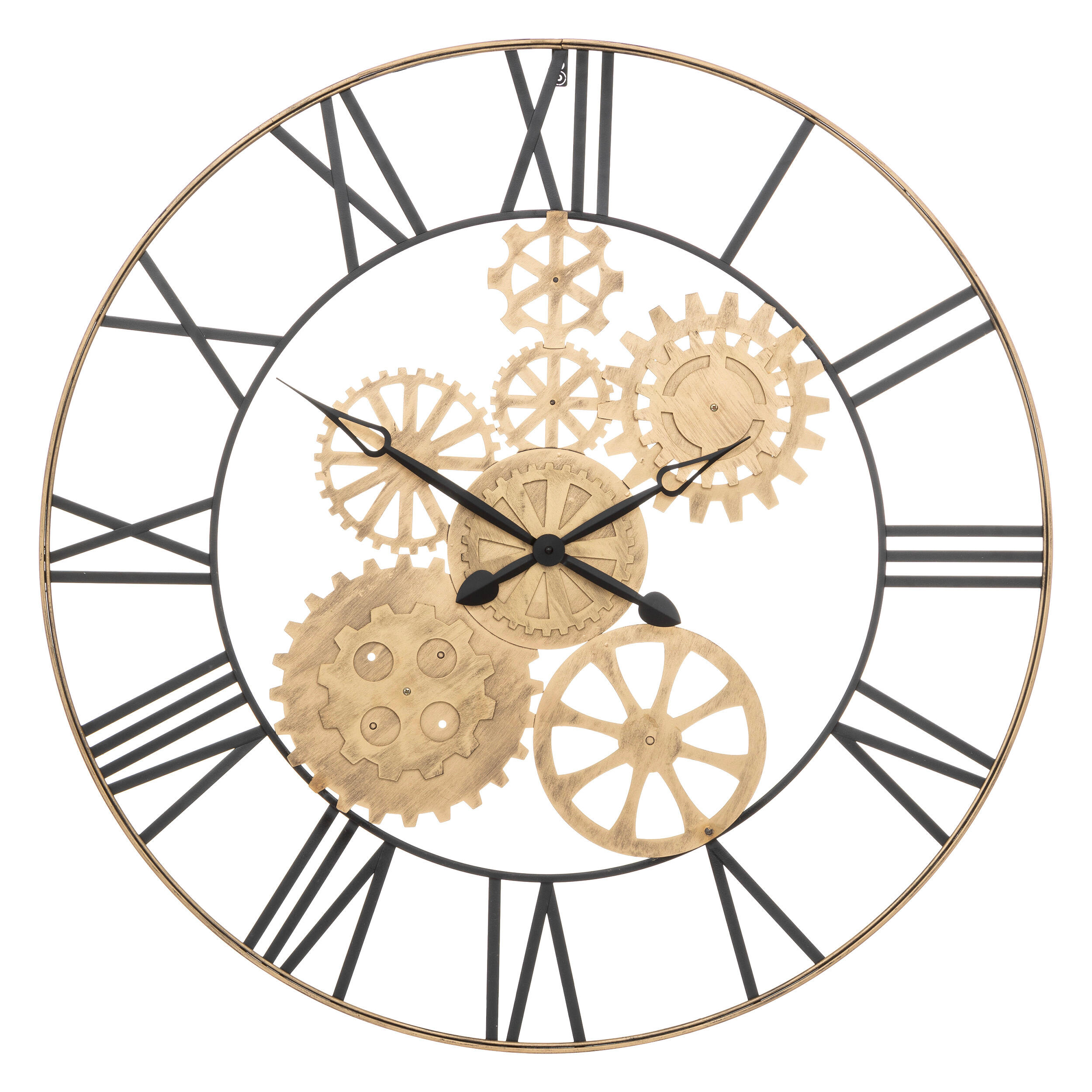 Pendule ronde en zinc Atelier gourmand 60 cm