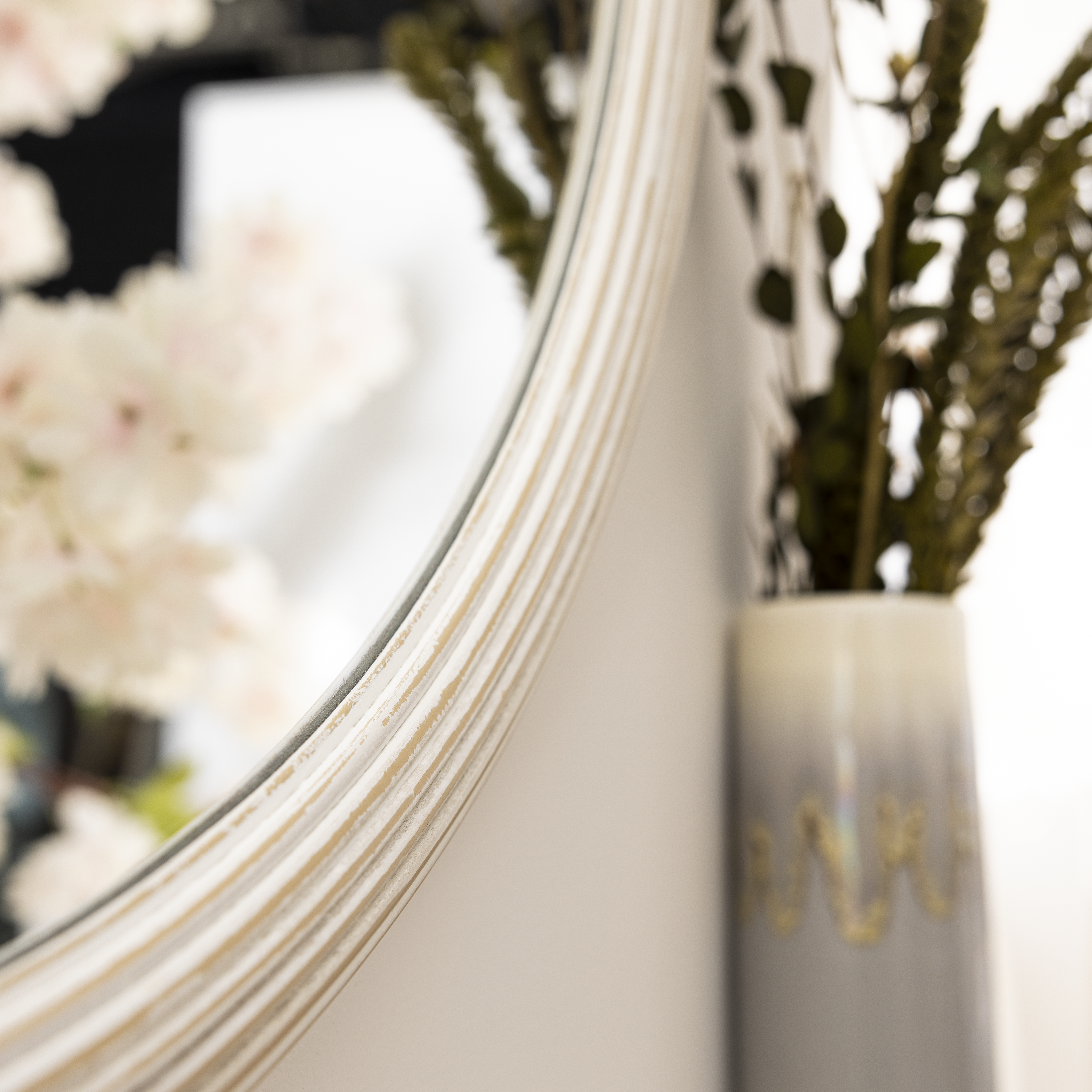 Specchio CHARM USED tondo bianco Ø 55 cm INSPIRE - 23