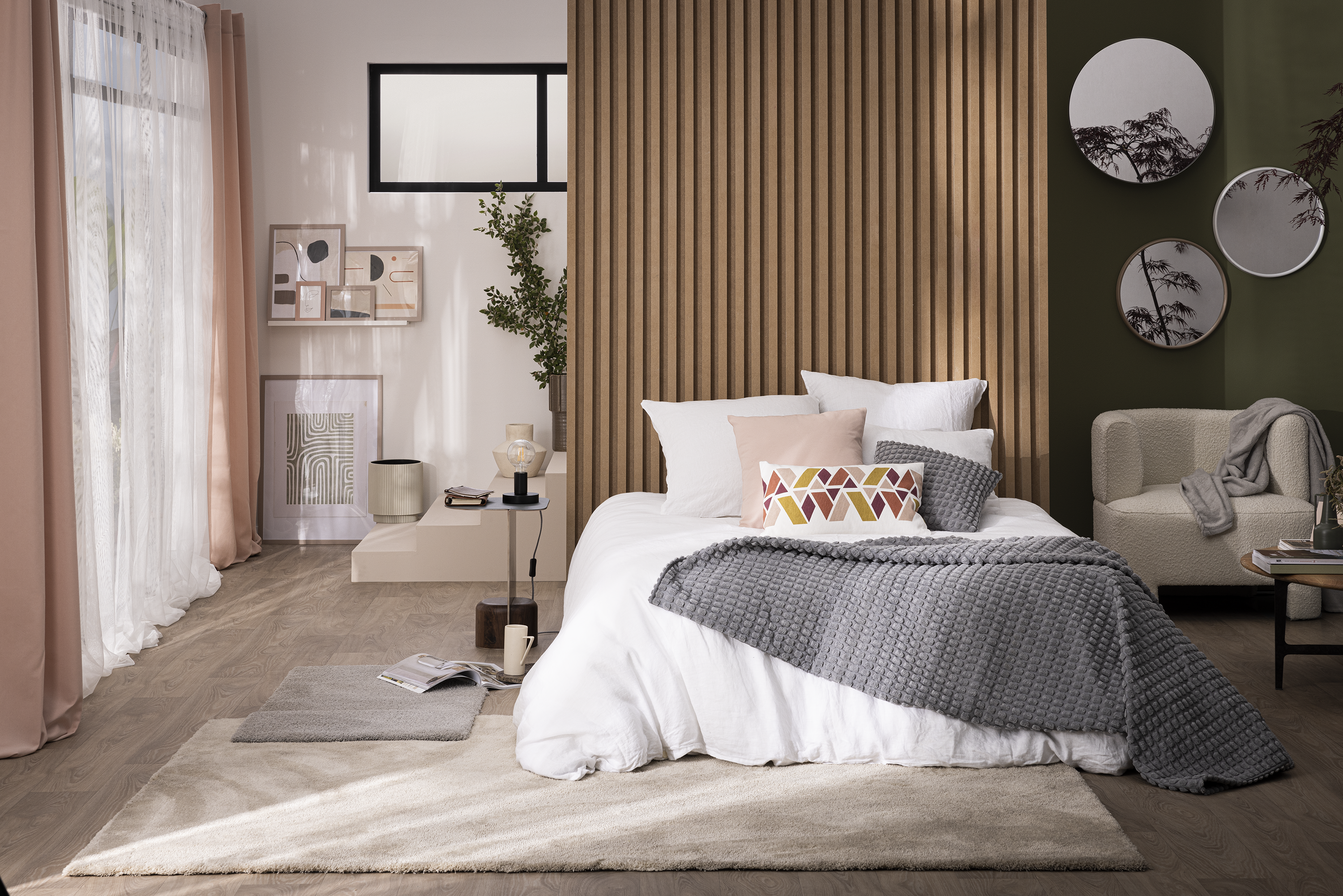 Zasłona Pharell różowa 140 x 280 cm na przelotkach Inspire - 4