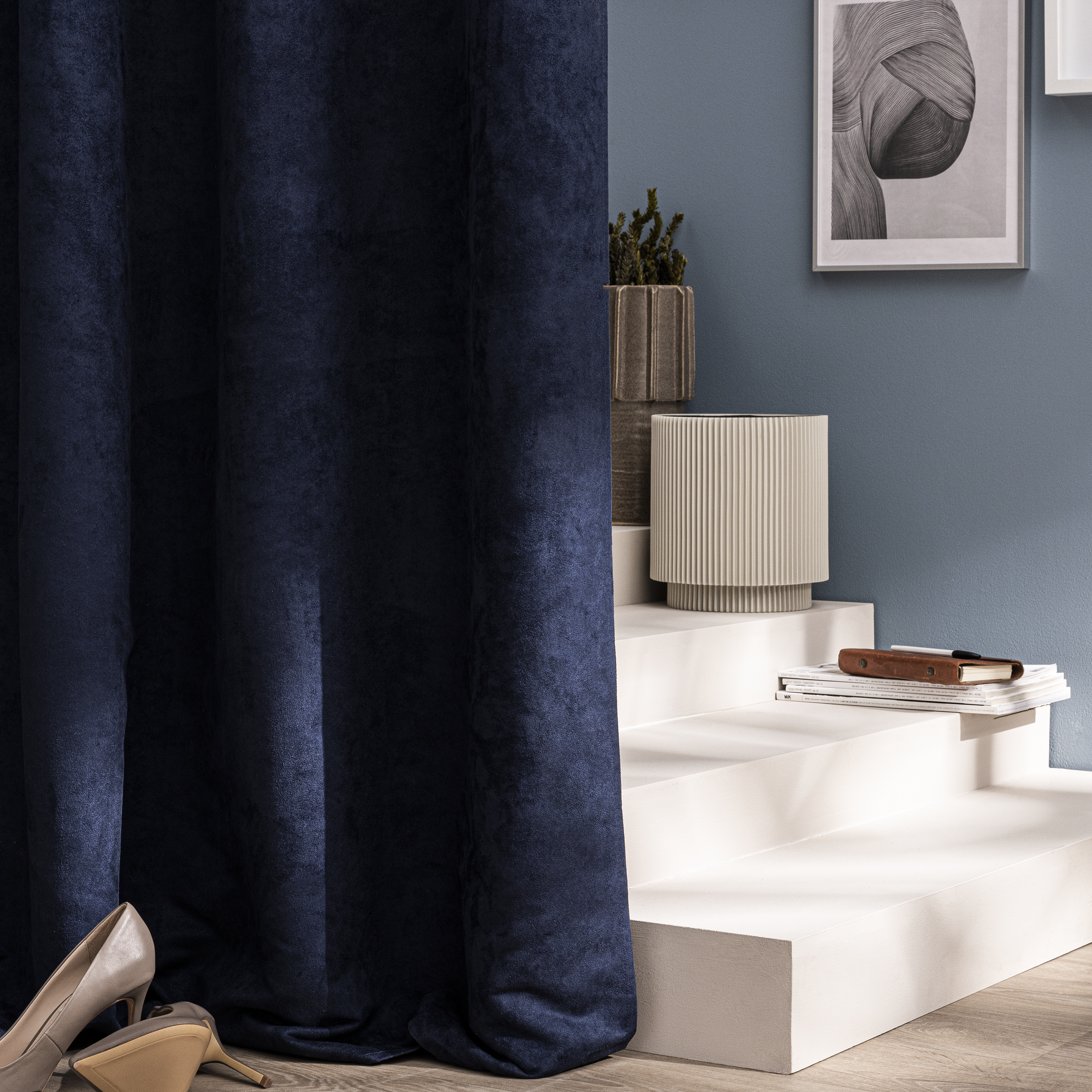 Rideau tamisant, Newmanchester, bleu H.280 x l.140 cm INSPIRE - 6