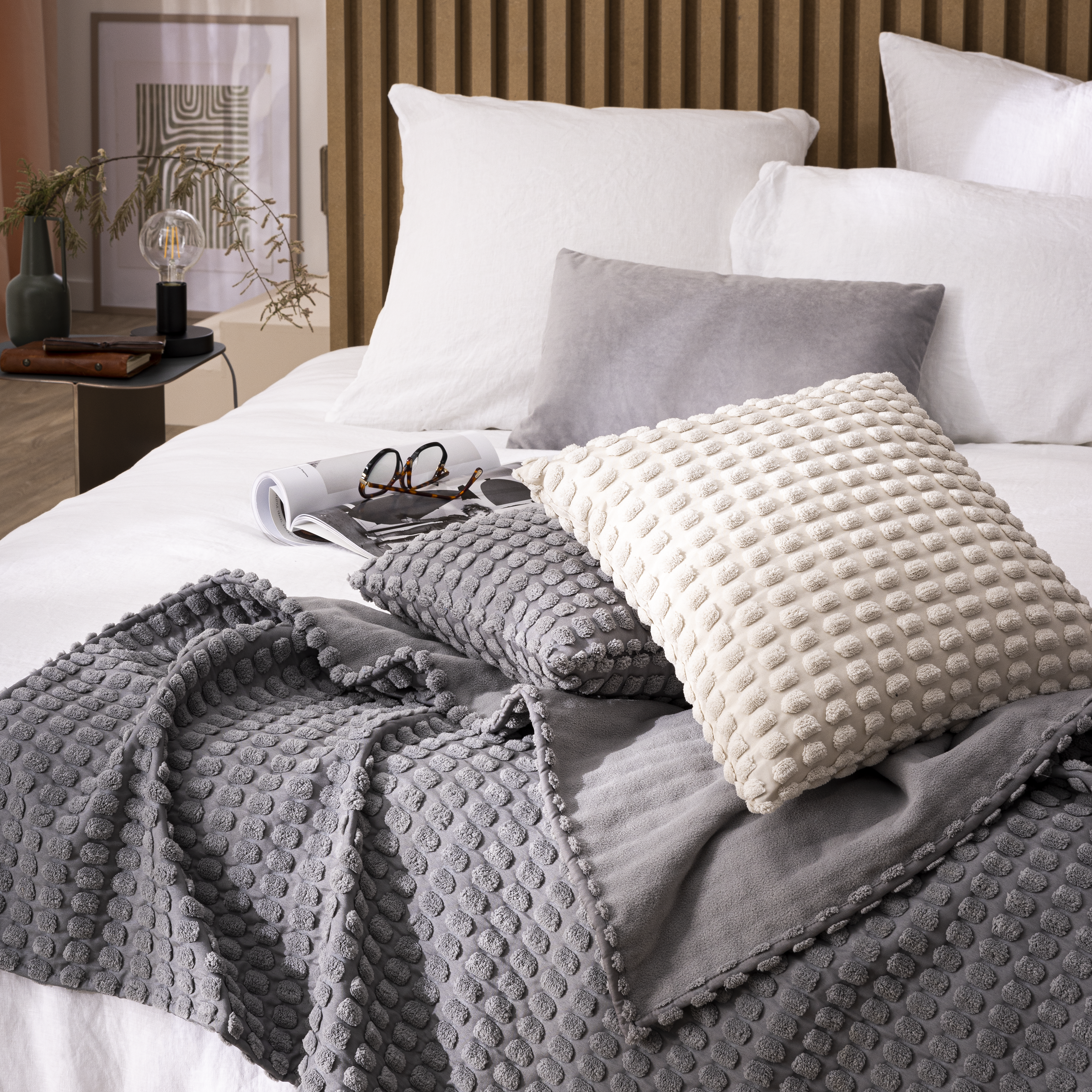 Fronha de almofada Golfy 45x45cm granito Inspire - 14