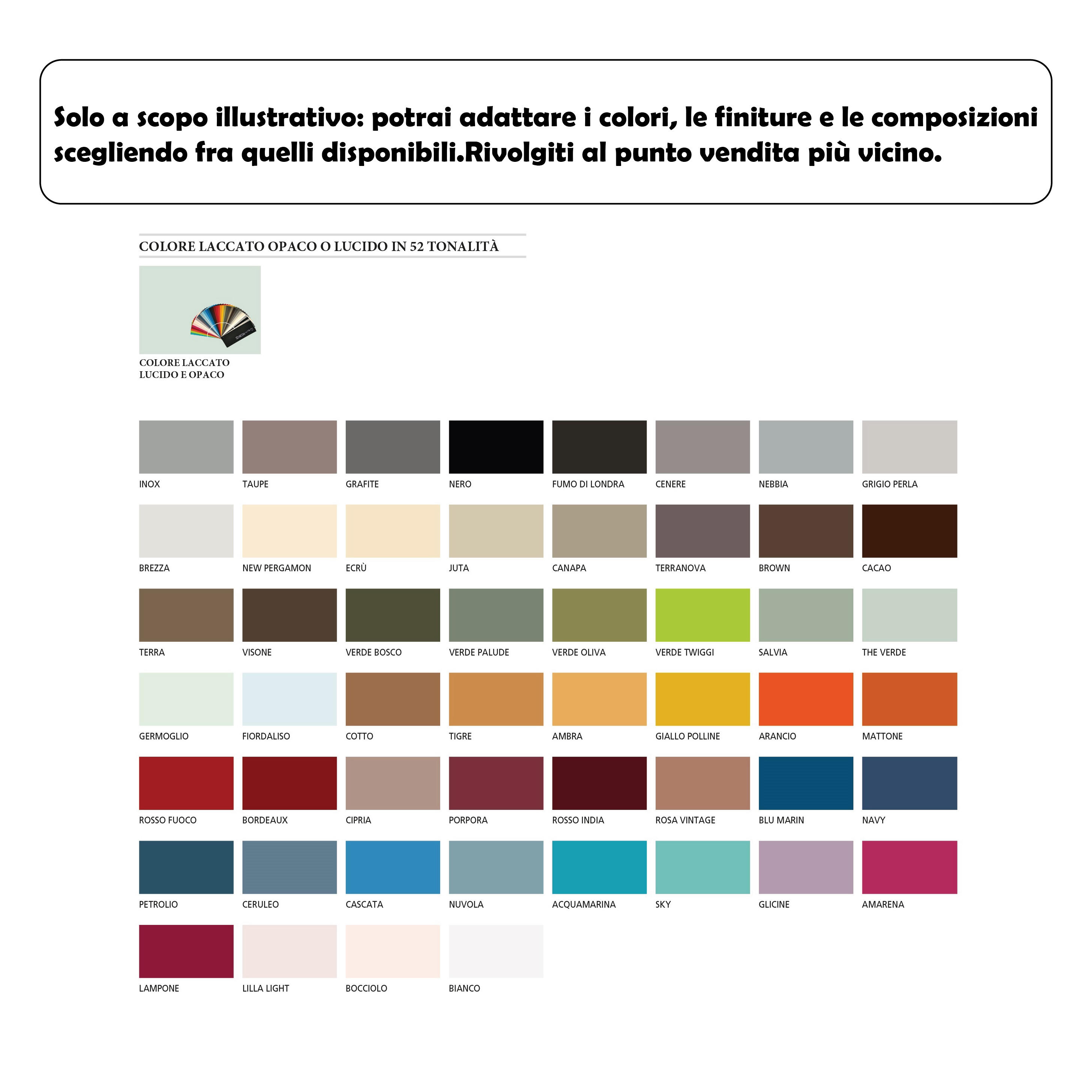 Pensile bagno Linea C colore su ordinazione, 1 anta apertura da destra P 20.8 x L 35 x H 75 cm - 6