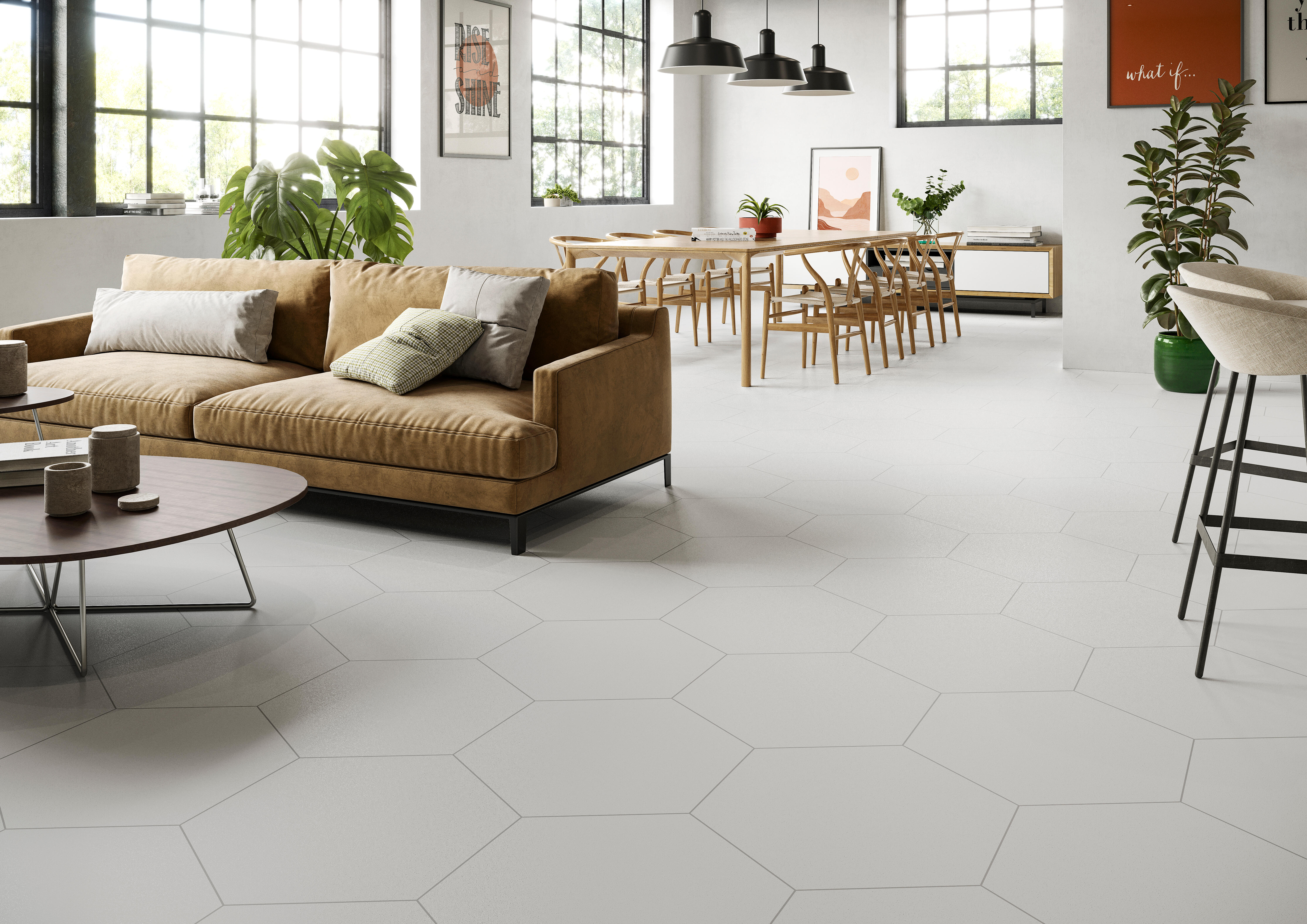 Suelo porcelánico argos efecto blanco 48x56 cm c1