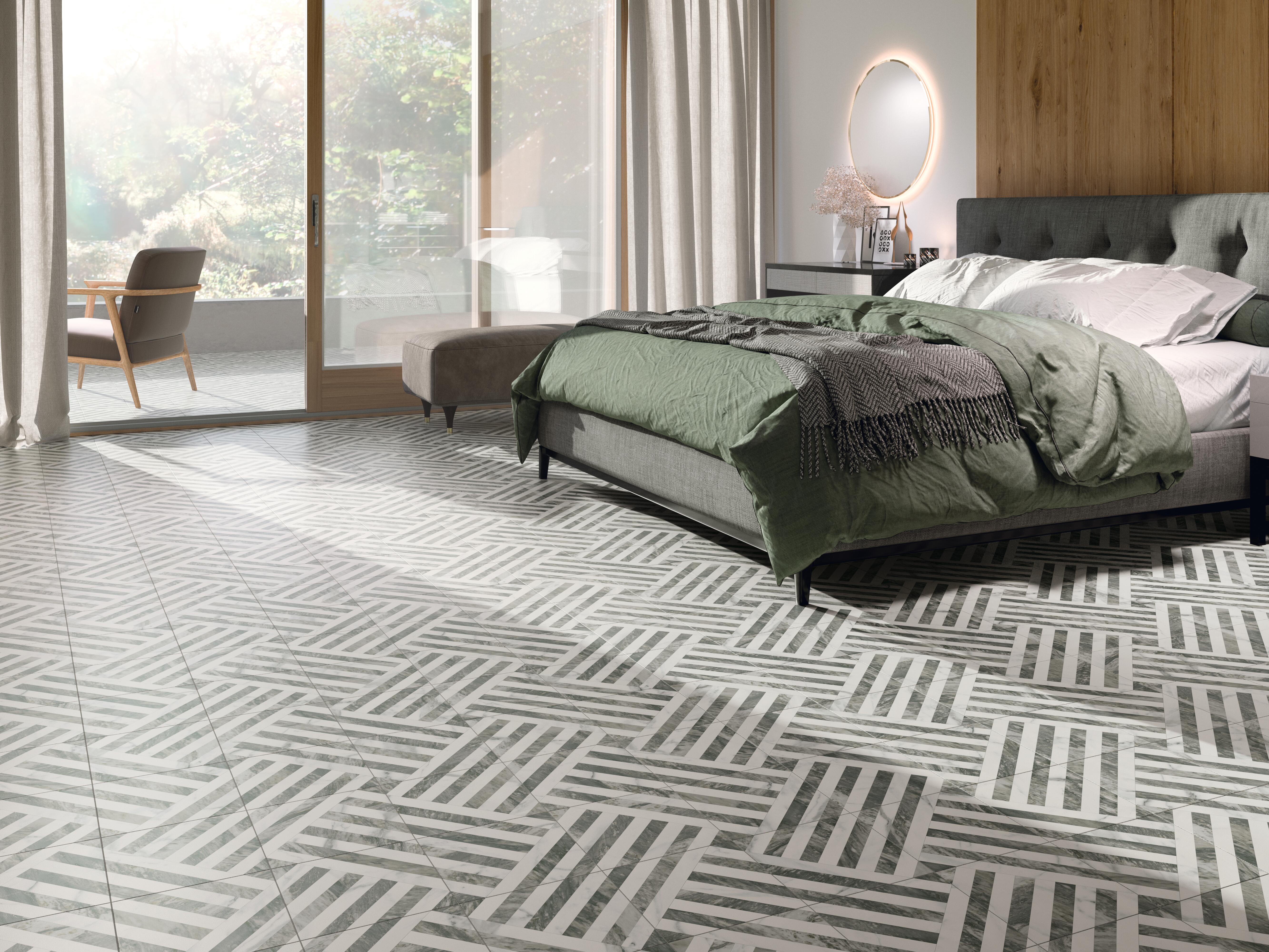 Suelo porcelánico gatsby efecto gris / plata 44x44 cm c1