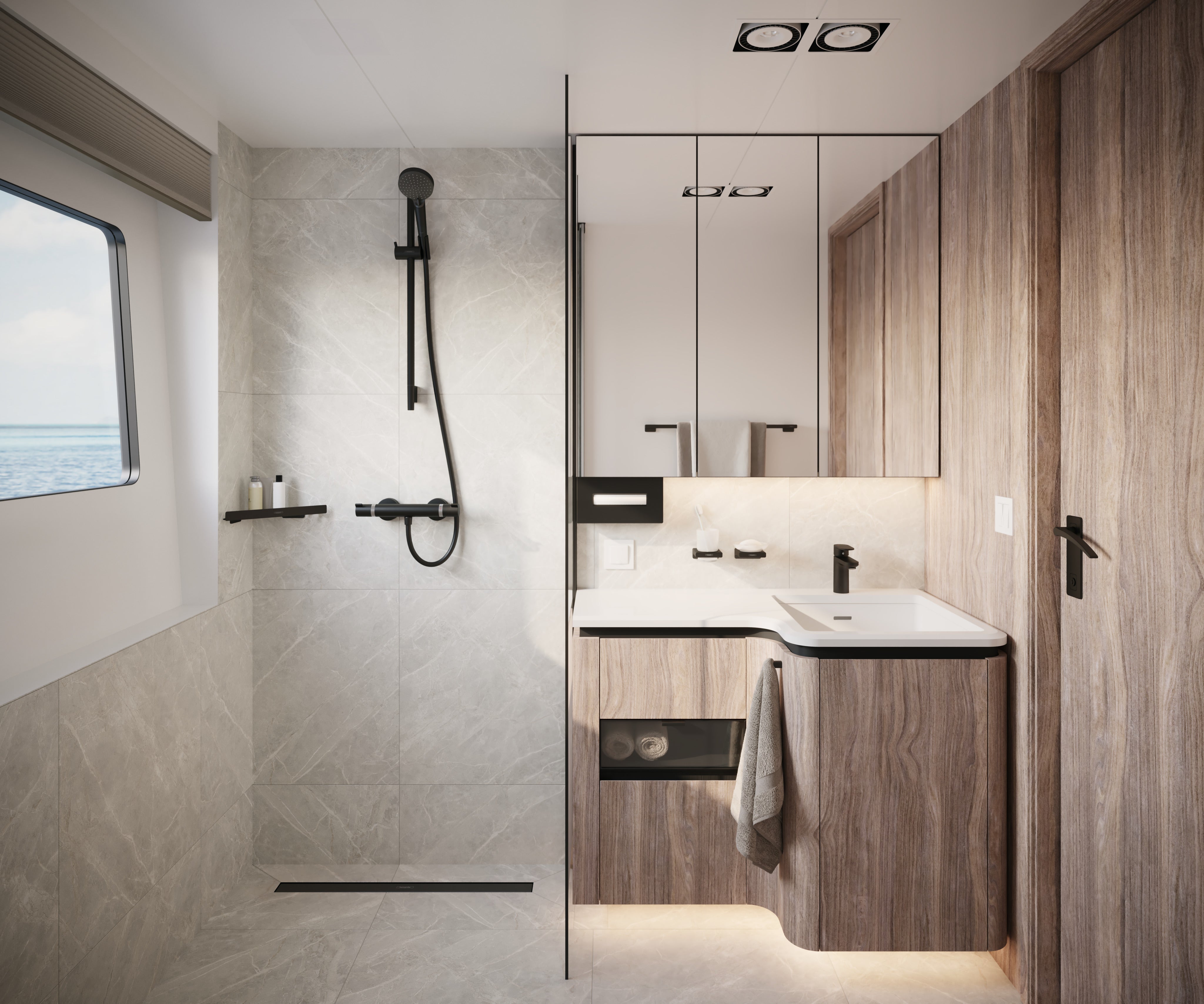 Etagère de salle de bains à visser / à percer zinc addstoris HANSGROHE - 6