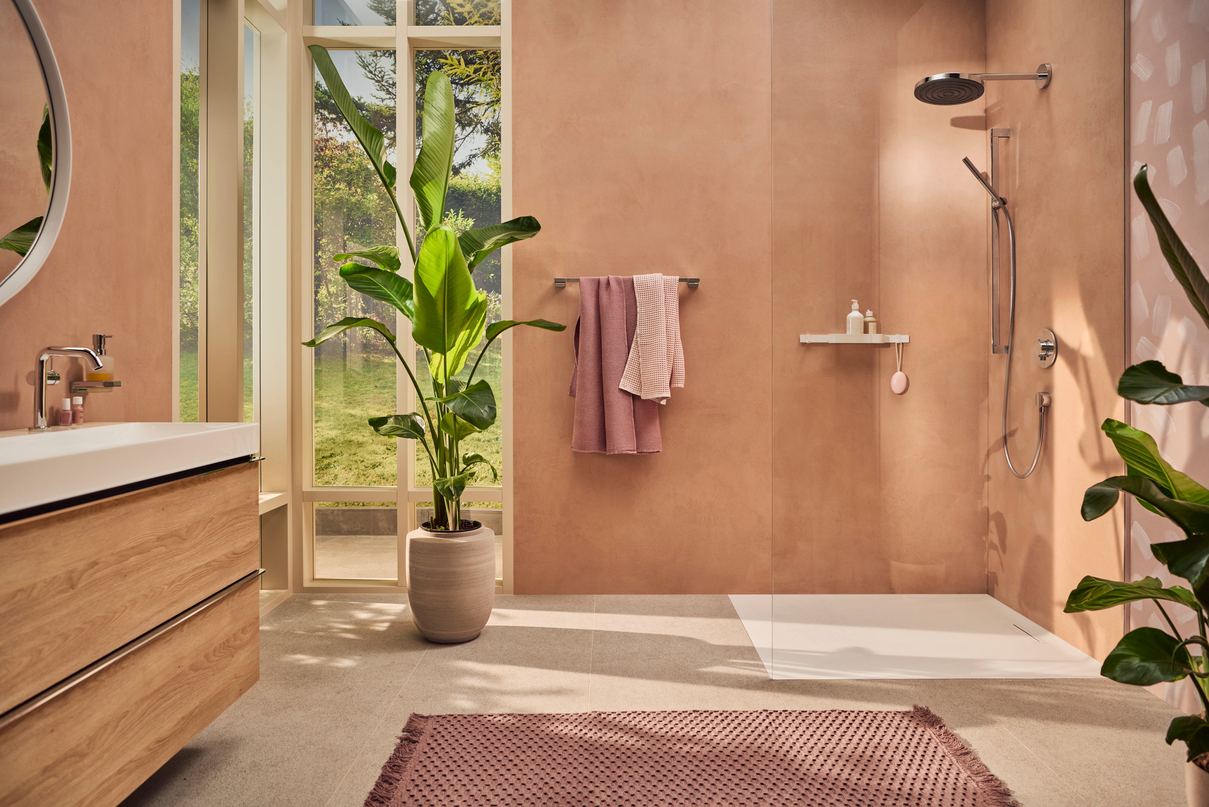 Etagère de salle de bains à visser zinc addstoris HANSGROHE - 4