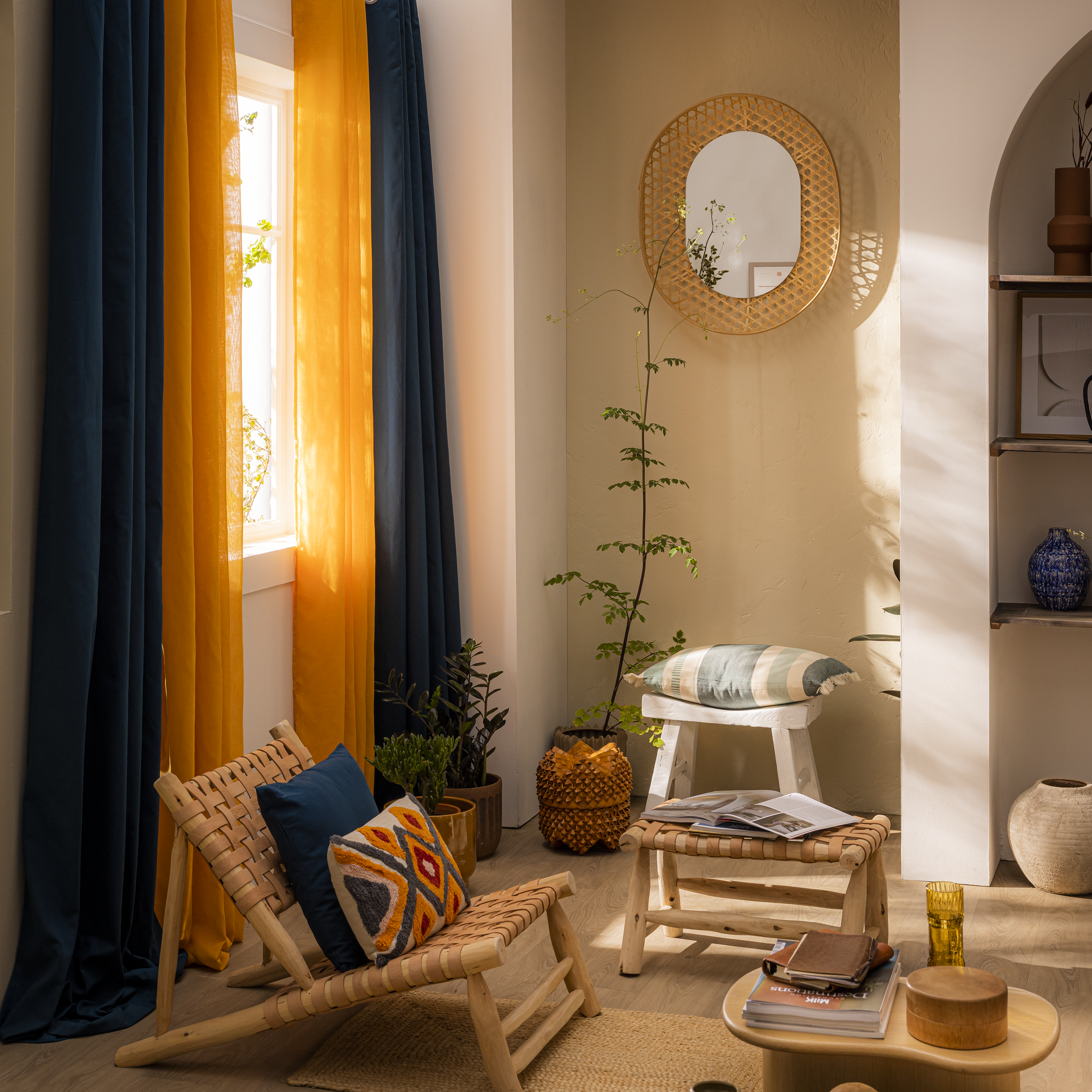 Miroir ovale bambou naturel Palmeira INSPIRE, l.65 x H.78 cm - 11