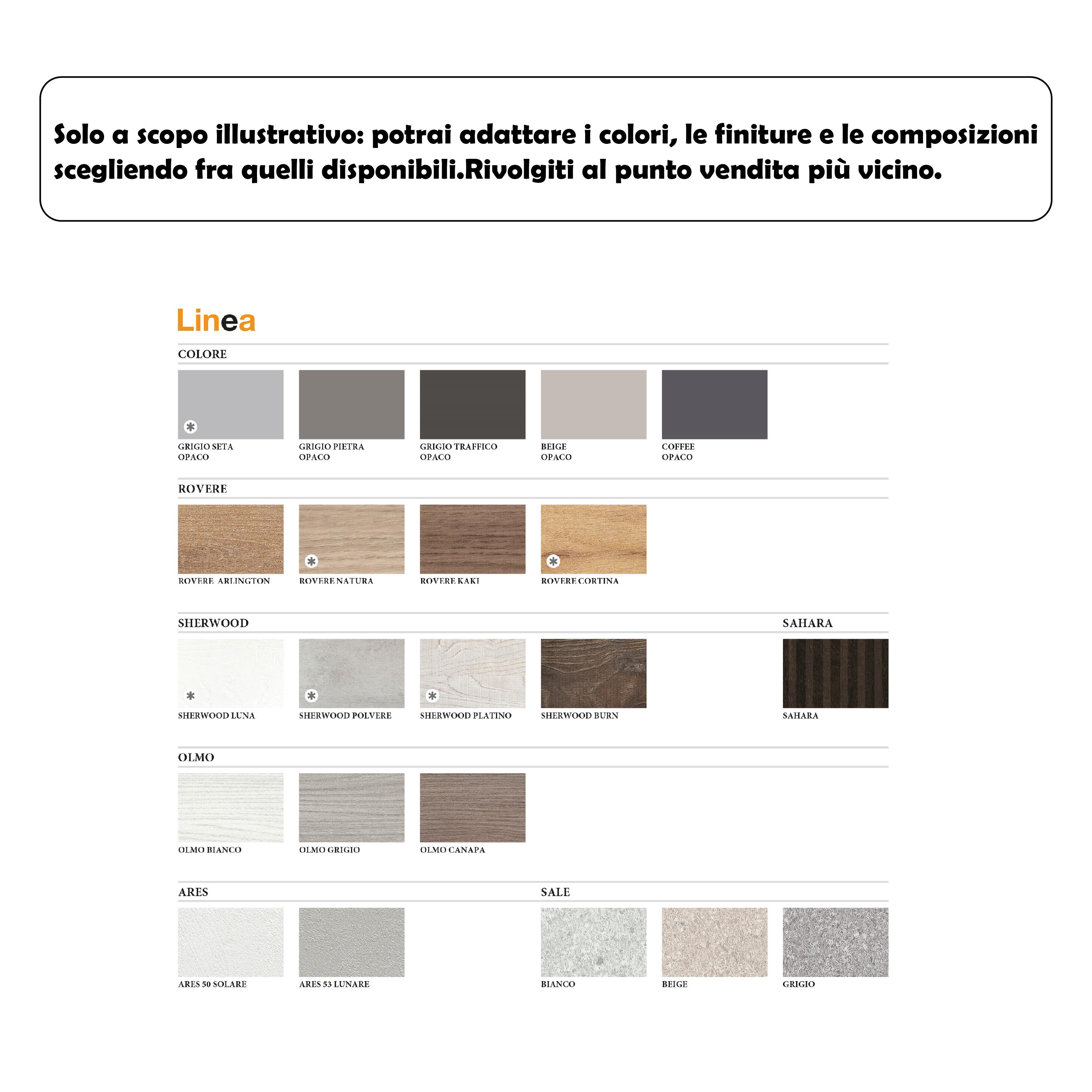 Mobile da bagno sospeso sotto lavabo L 120 x H 50 x P 37 cm bianco, 2 cassetti Gola - 4