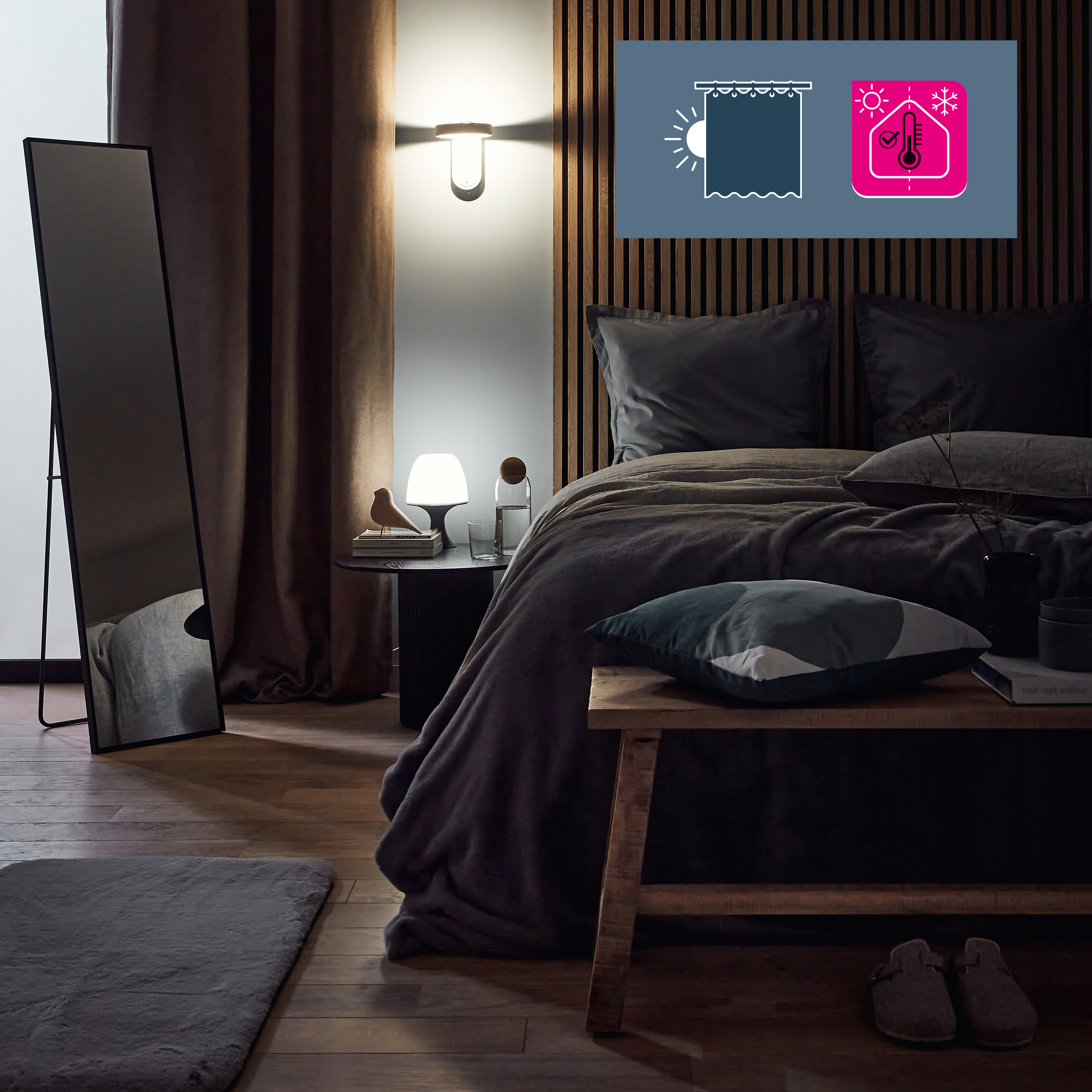 Cortinado ilhós térmico Ragnar 140x280cm bege Inspire - 10