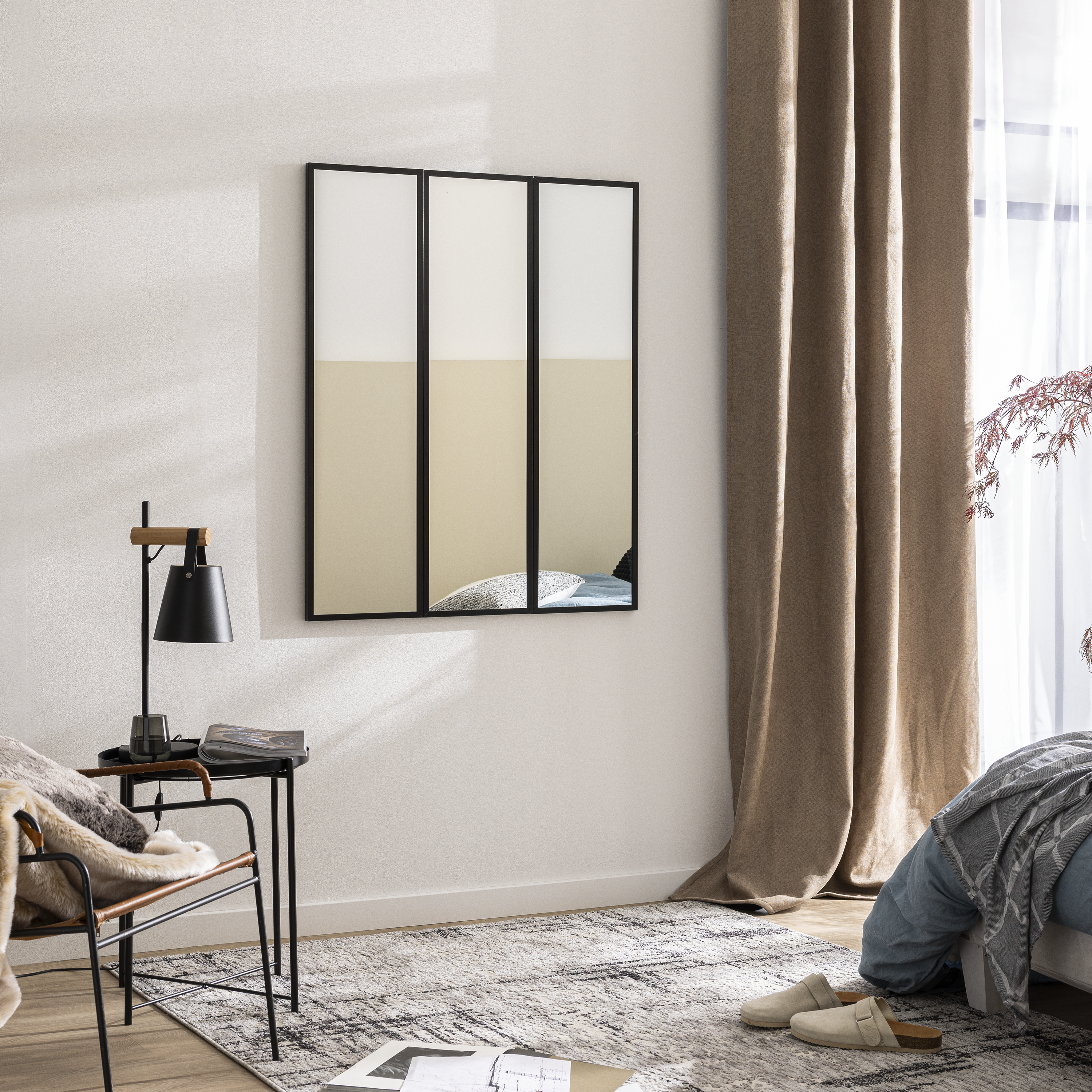 Tenda INSPIRE Rasberry trench 6 beige, fettuccia e passanti nascosti 200x280 cm - 5