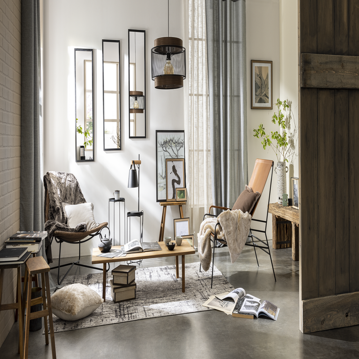 Lustro Atelier 30 x 110 cm czarne Inspire