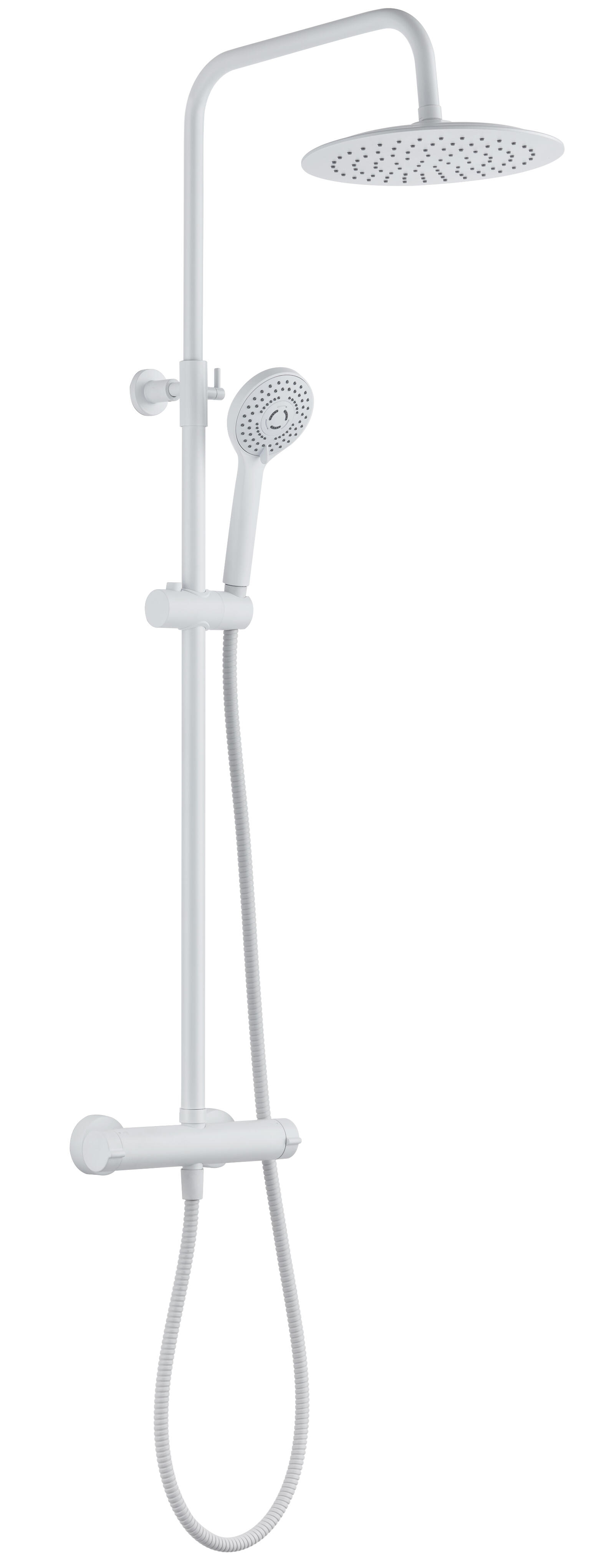 Columna de ducha monomando edouard rousseau hera blanco