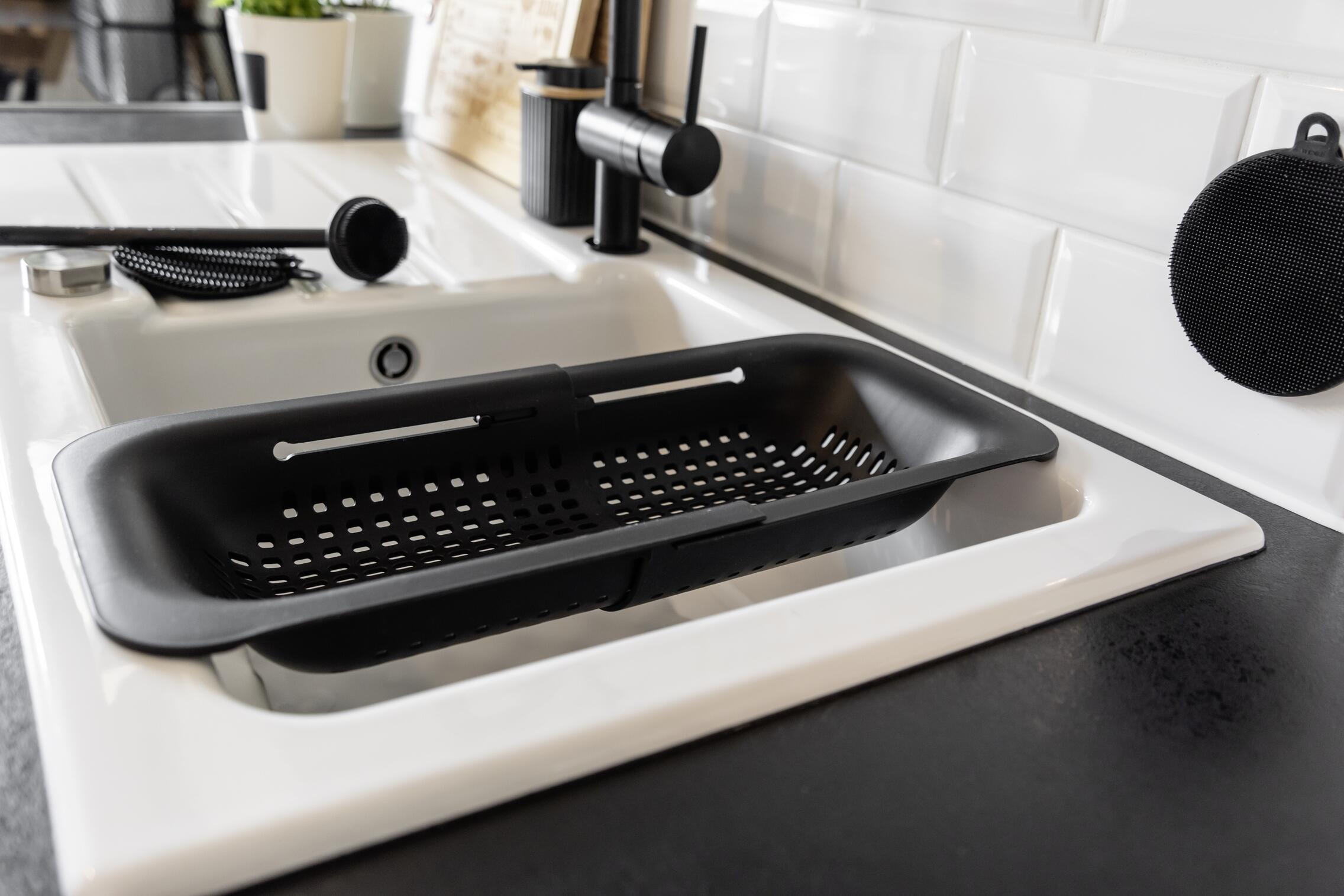 Escorredor extensível Wenko 36X50 cm cinza - 12