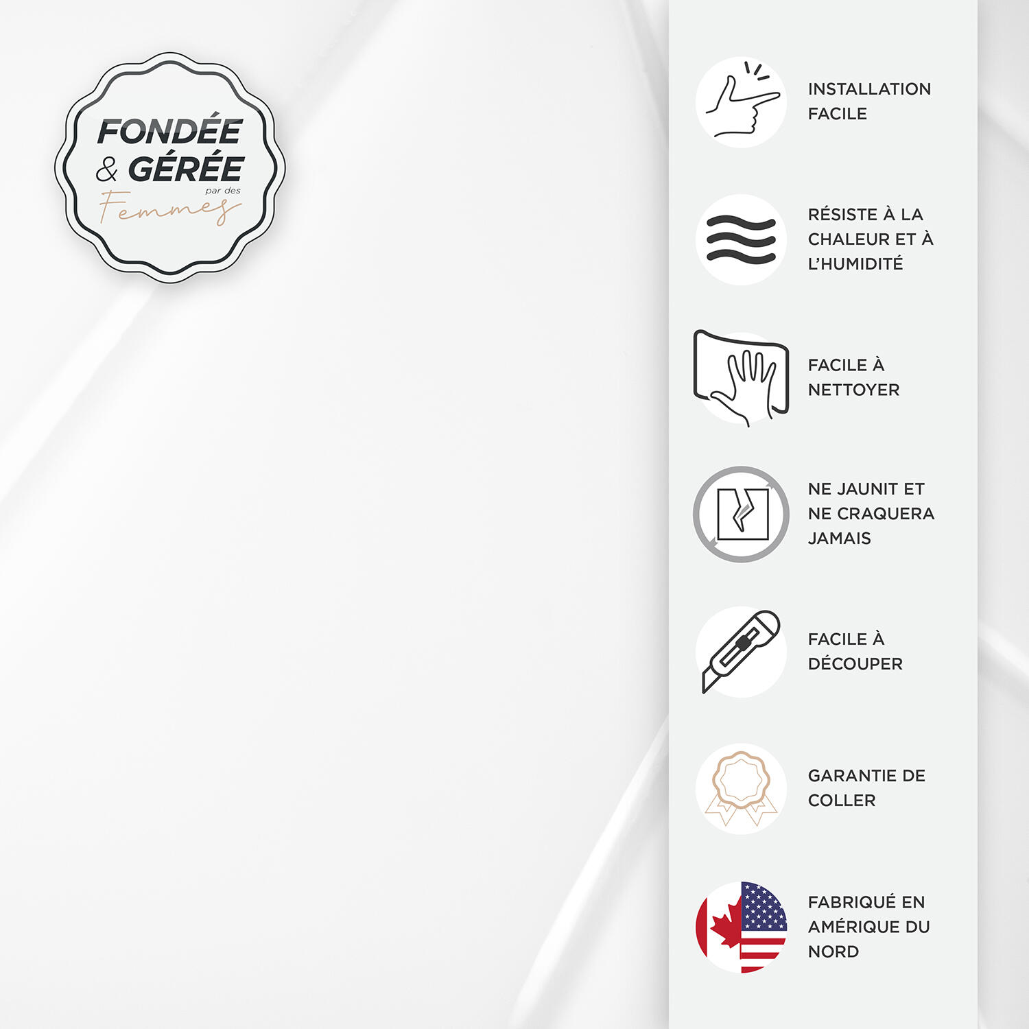 Lot de 2 adhésifs décoratifs, crédences, Blok béton XL blanc 57,3 cm x 29,4 cm - 3