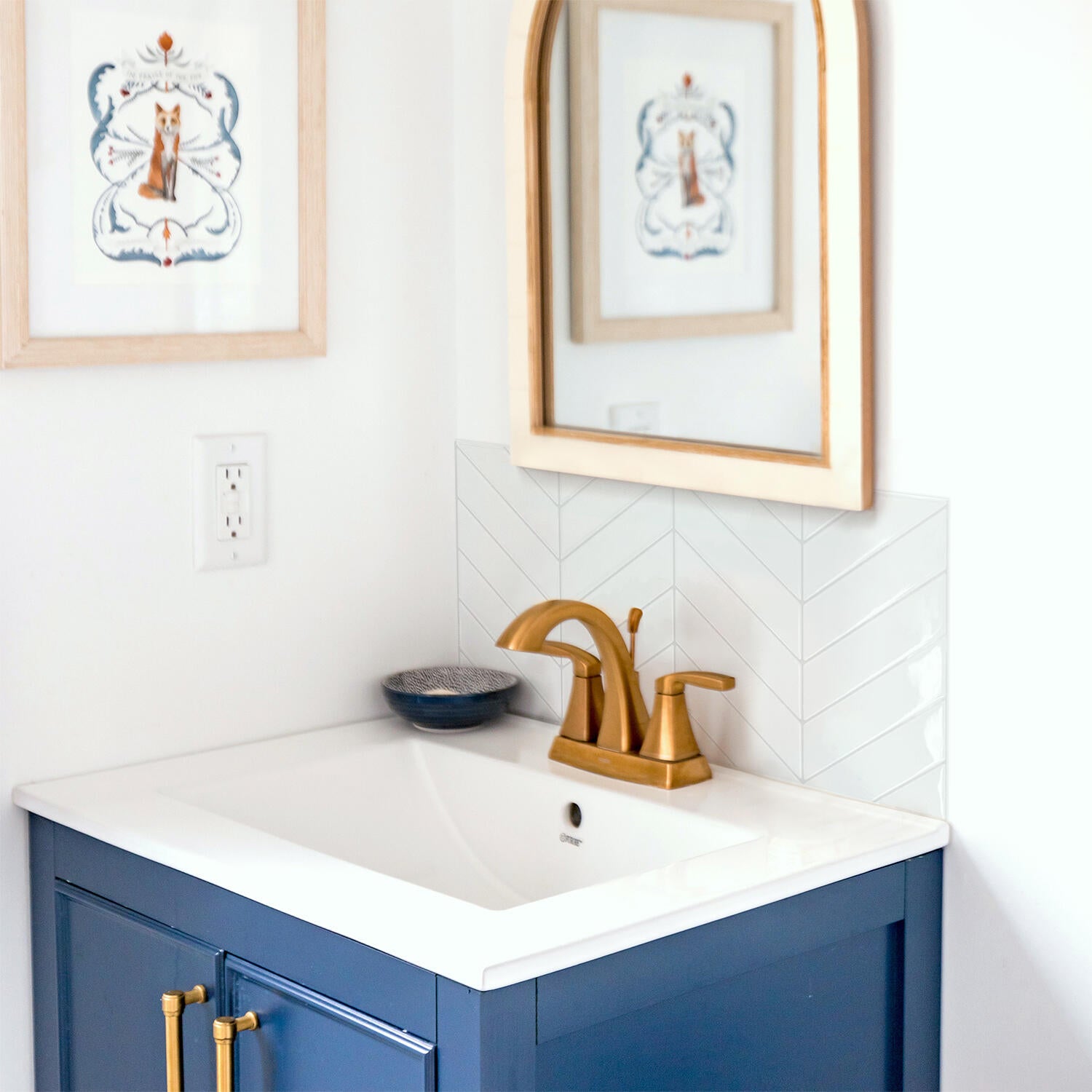 Lot de 2 adhésifs décoratifs, crédences, Blok béton XL blanc 57,3 cm x 29,4 cm - 2