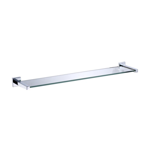 Mensola per bagno Quaddro L 64 cm trasparente