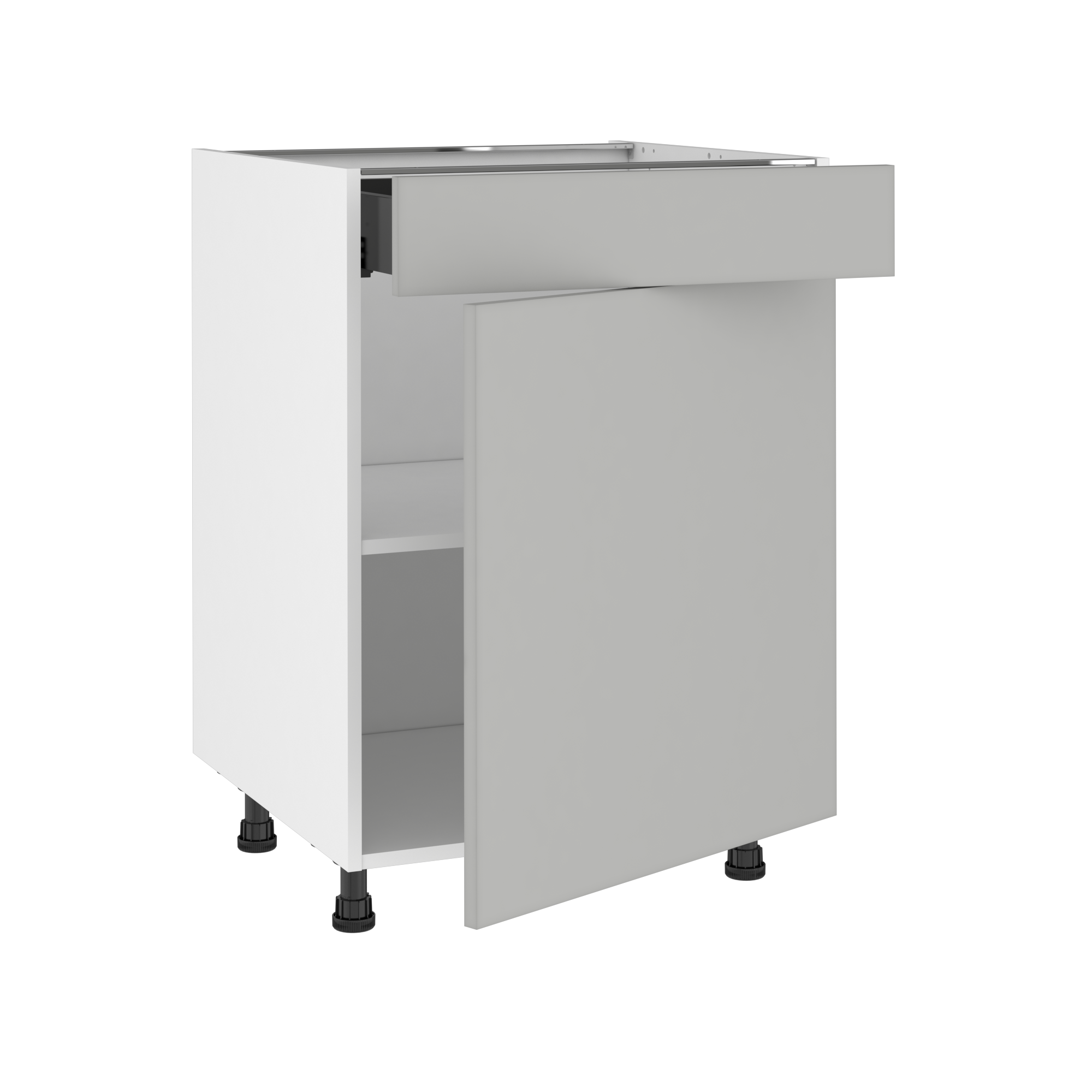Szafka kuchenna kompletna Vienne 60 cm szary 1 szuflada Delinia iD
