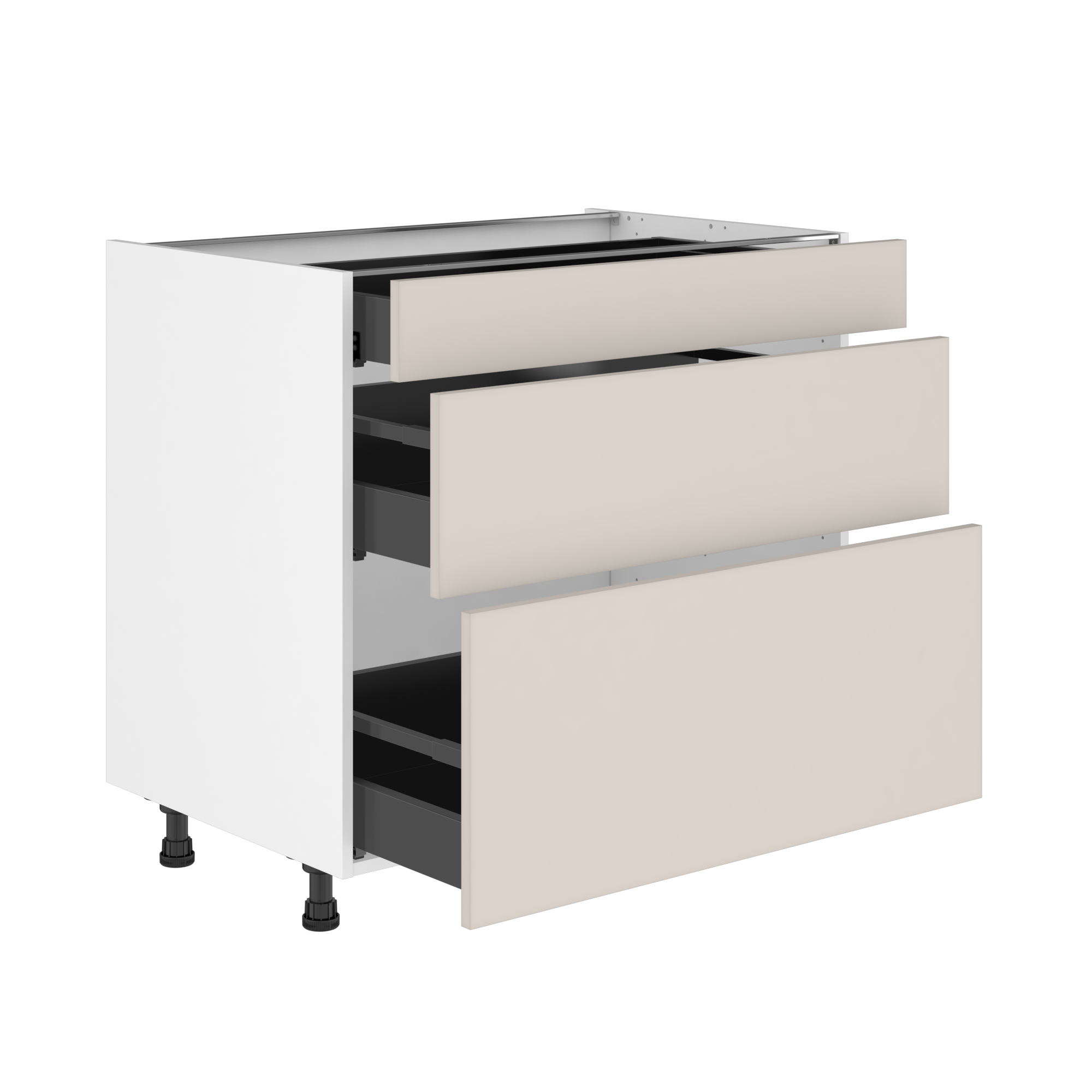 Szafka kuchenna kompletna Vienne 90 cm len 3 szuflady Delinia iD