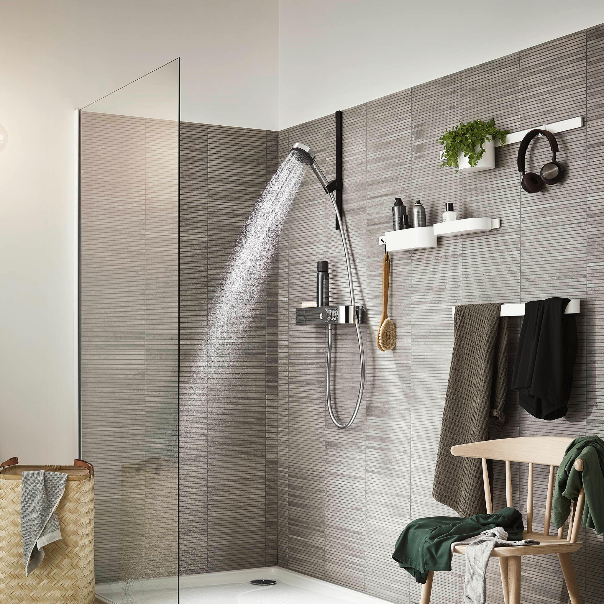 Pommeau de douche chrome 1 jet Pulsify eco chromé HANSGROHE - 3