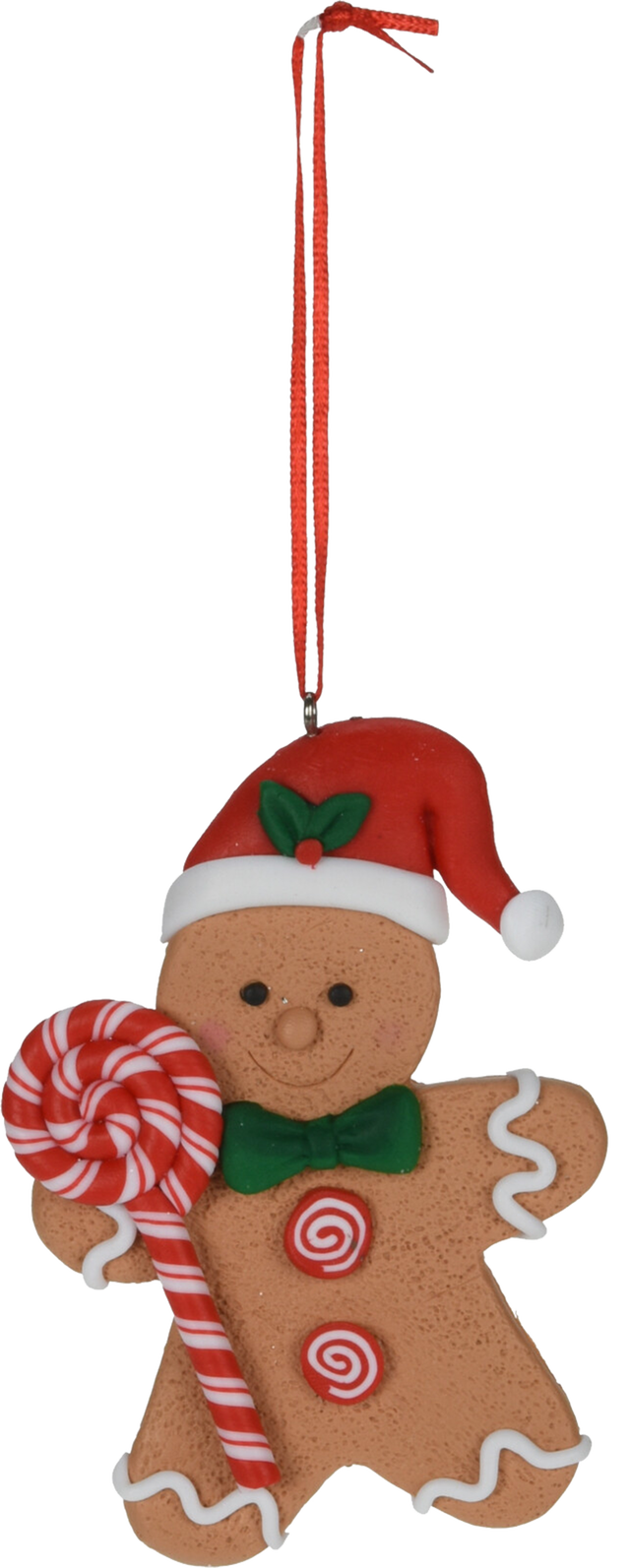 Piernik plastikowy 7cm brązowy zawieszka