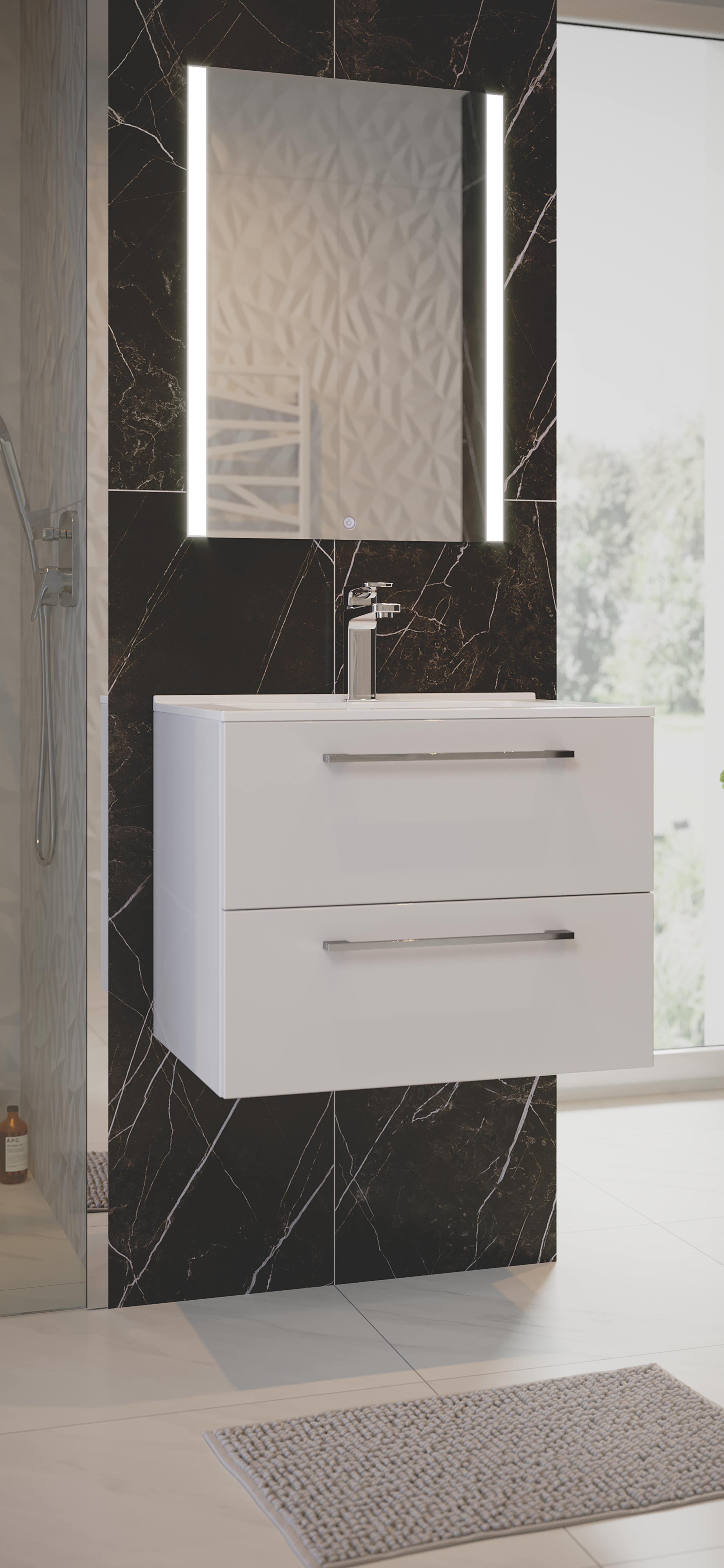 Bateria umywalkowa chrom 18.1 cm Remix Sensea - 3