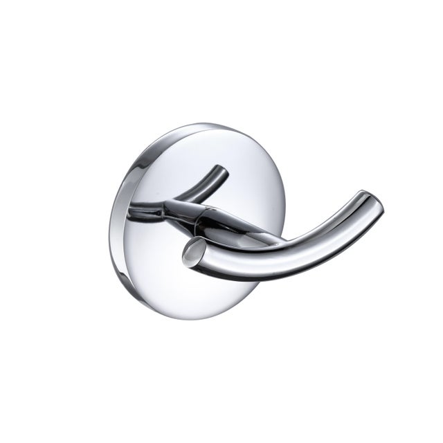 Gancio appendiabiti da avvitare  SENSEA Suite in zama cromo lucido 2 ganci L 6.9 x H 5.9 cm