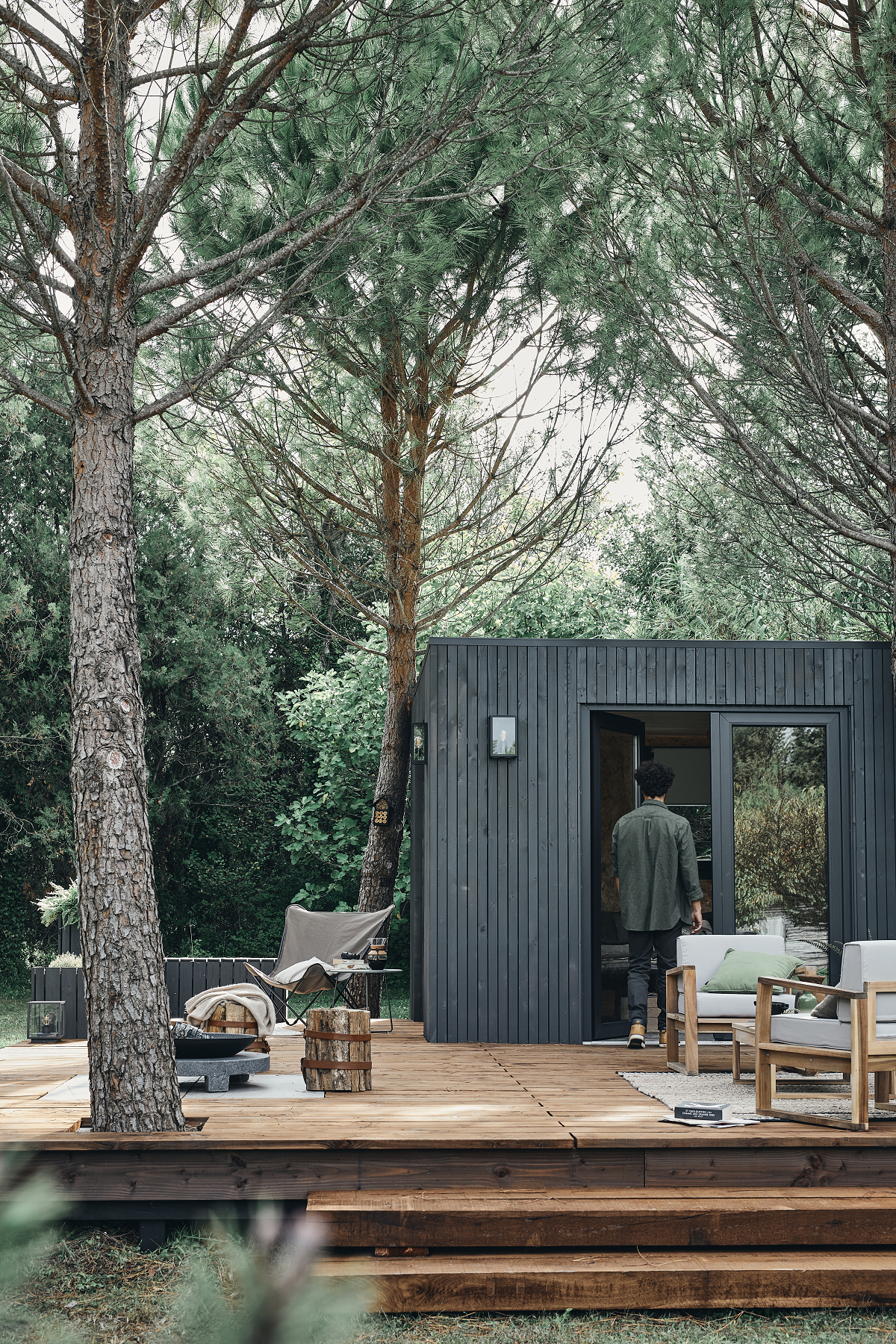 Conjunto jardim relax sofá e mesa Acácia Solaris Naterial - 14